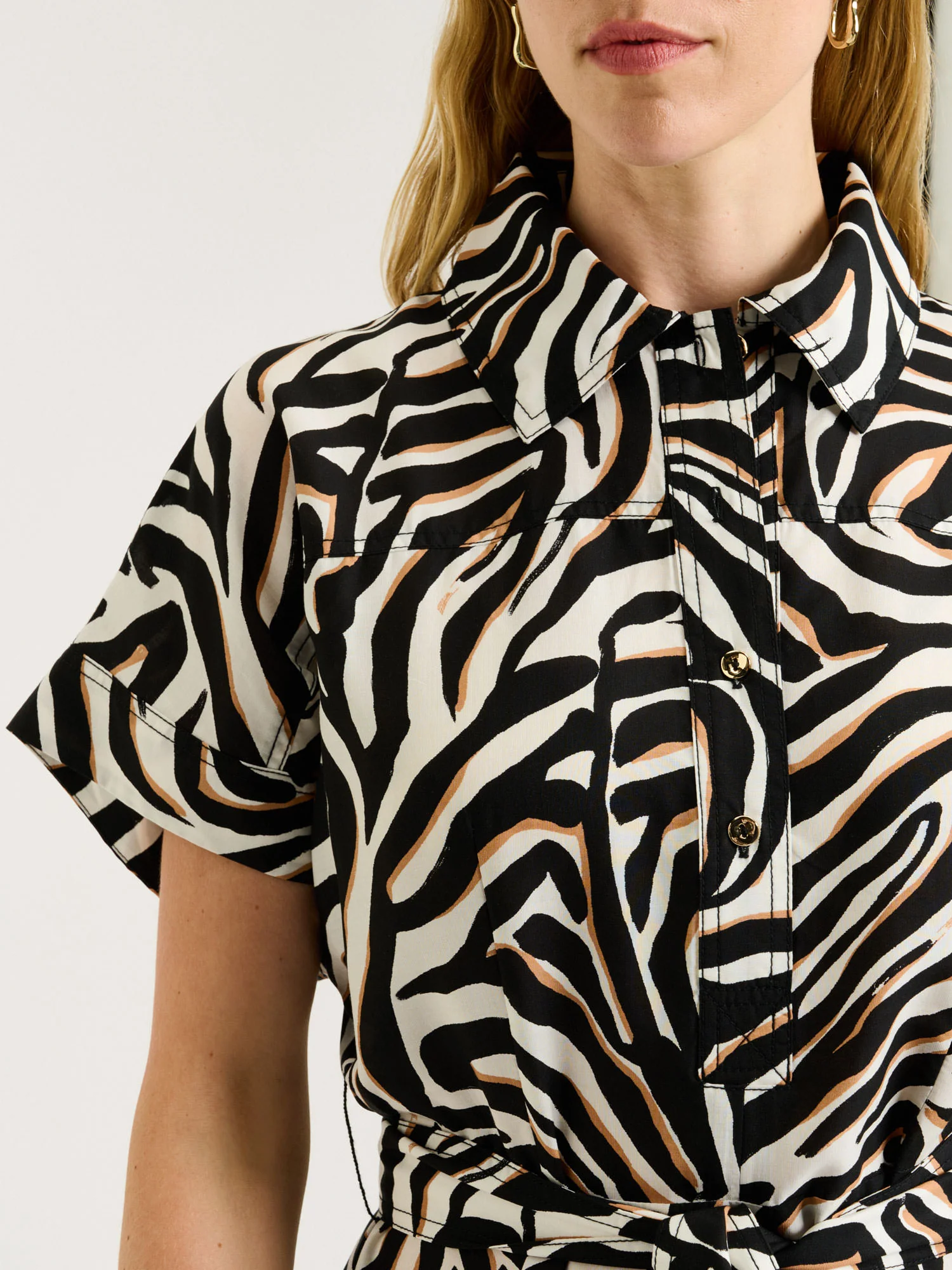 ABSTRACT ZEBRA SHIRTDRESS - Image 3