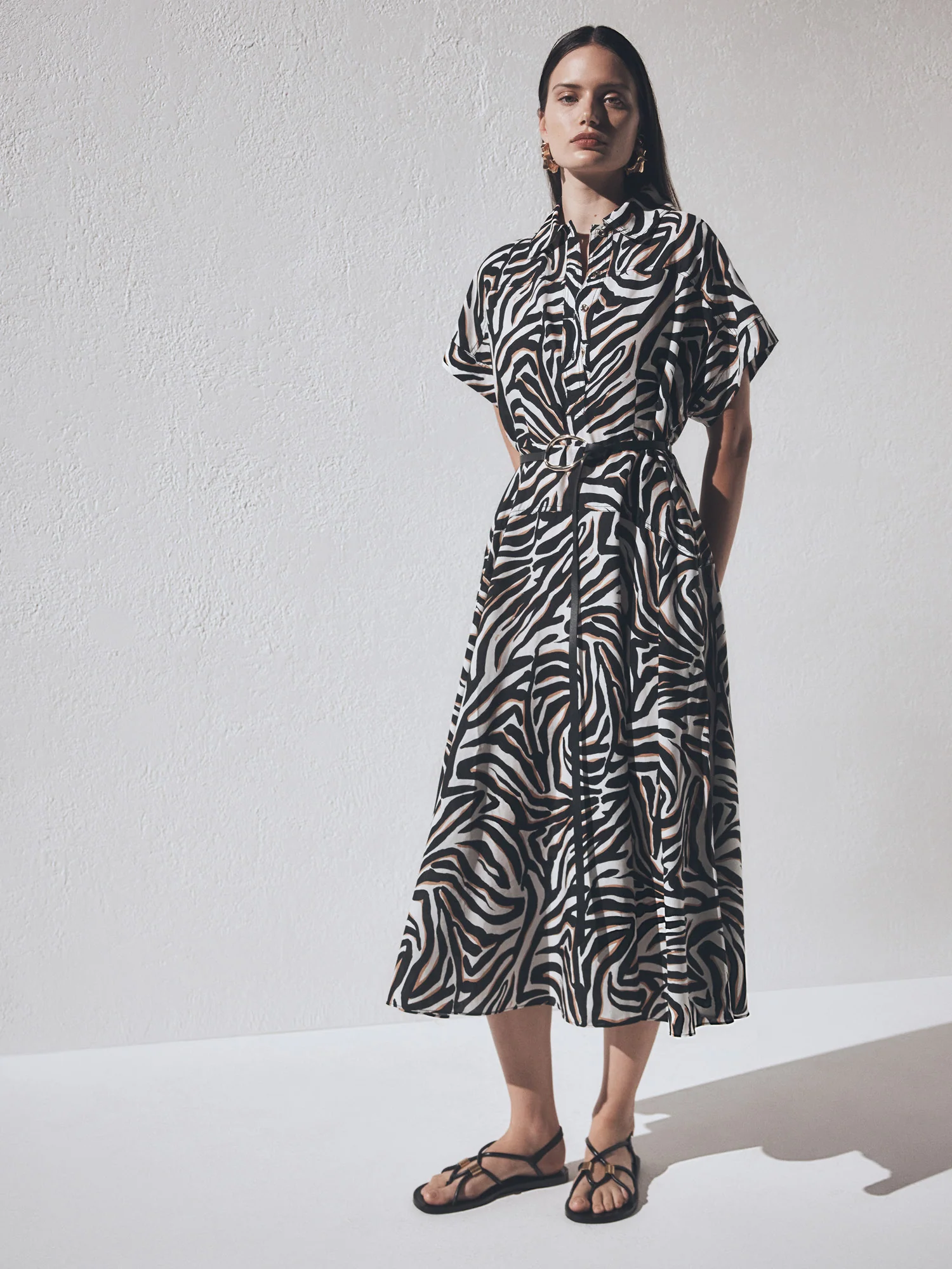 ABSTRACT ZEBRA SHIRTDRESS - Image 7