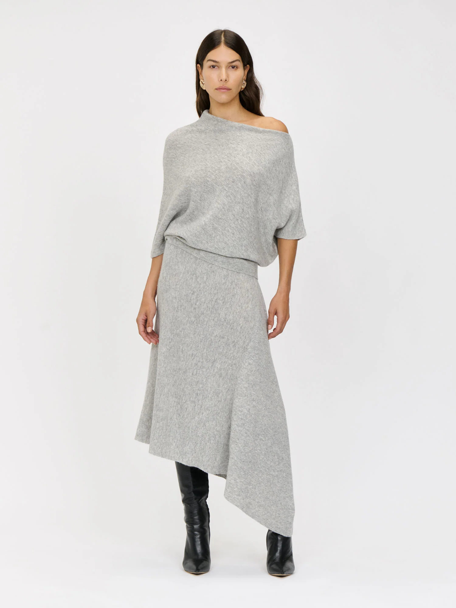 ASYMMETRIC KNIT SKIRT - Image 5