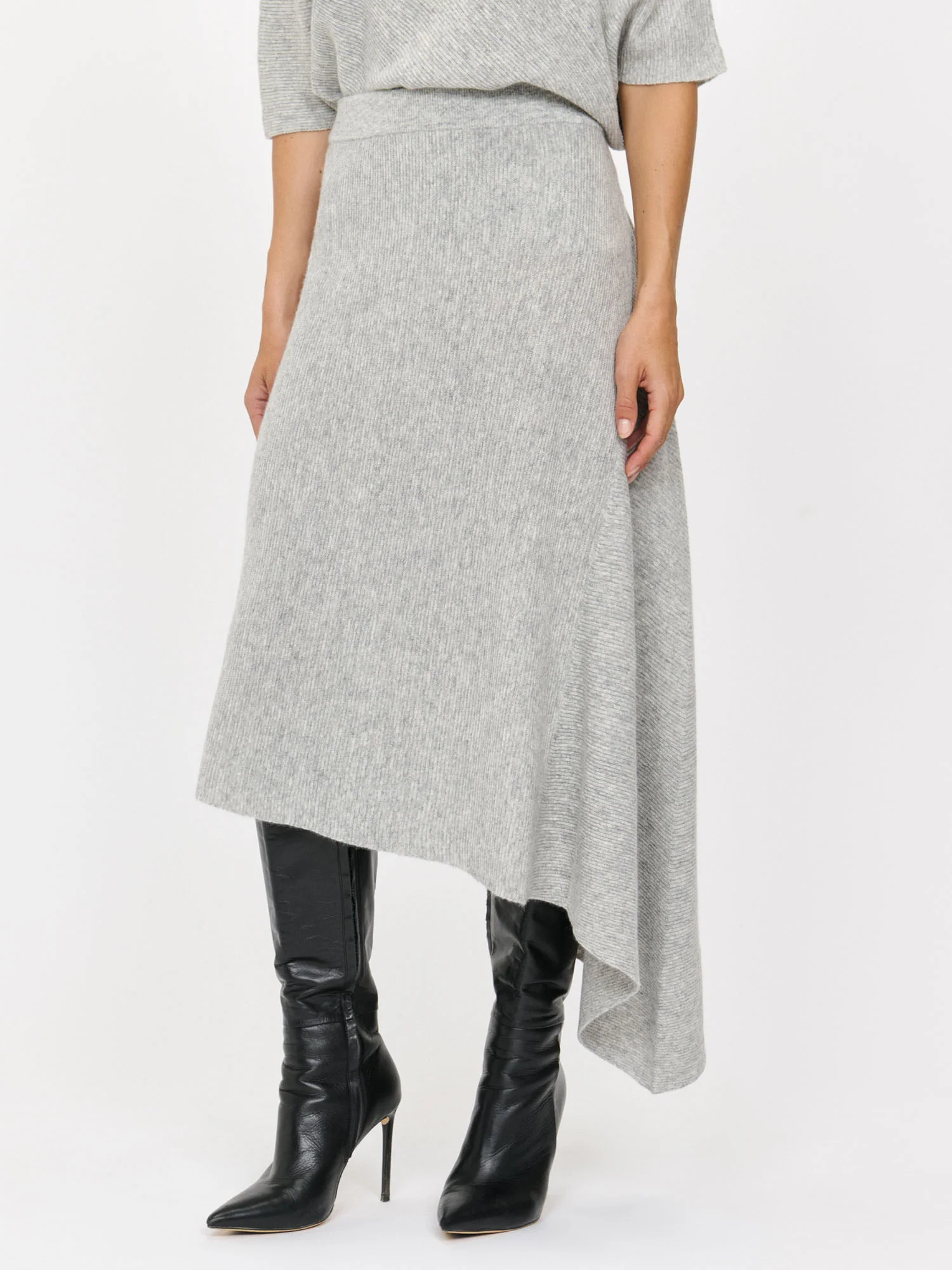 ASYMMETRIC KNIT SKIRT - Image 6