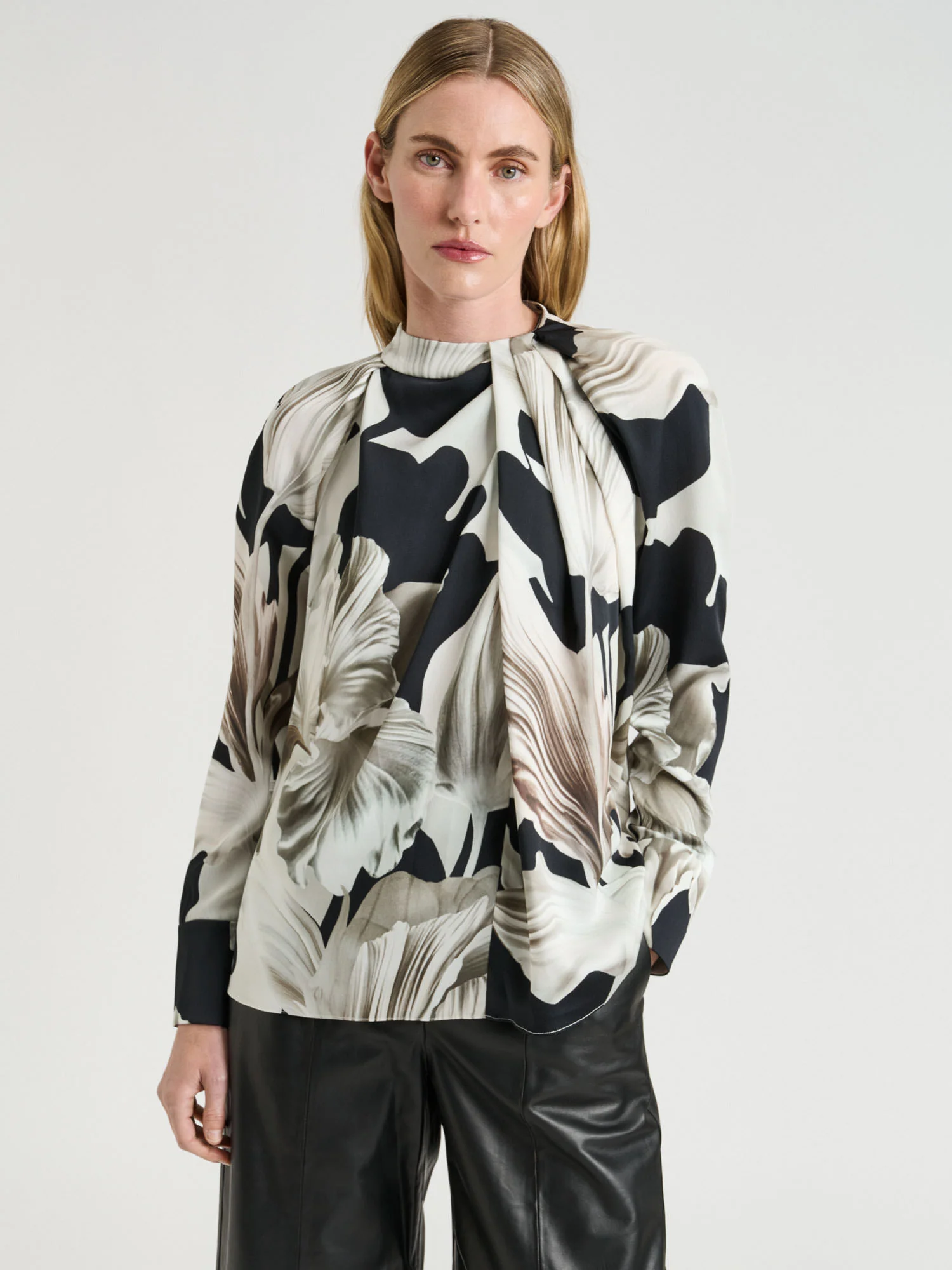 BAROQUE HAMMERED SATIN BLOUSE - Image 2