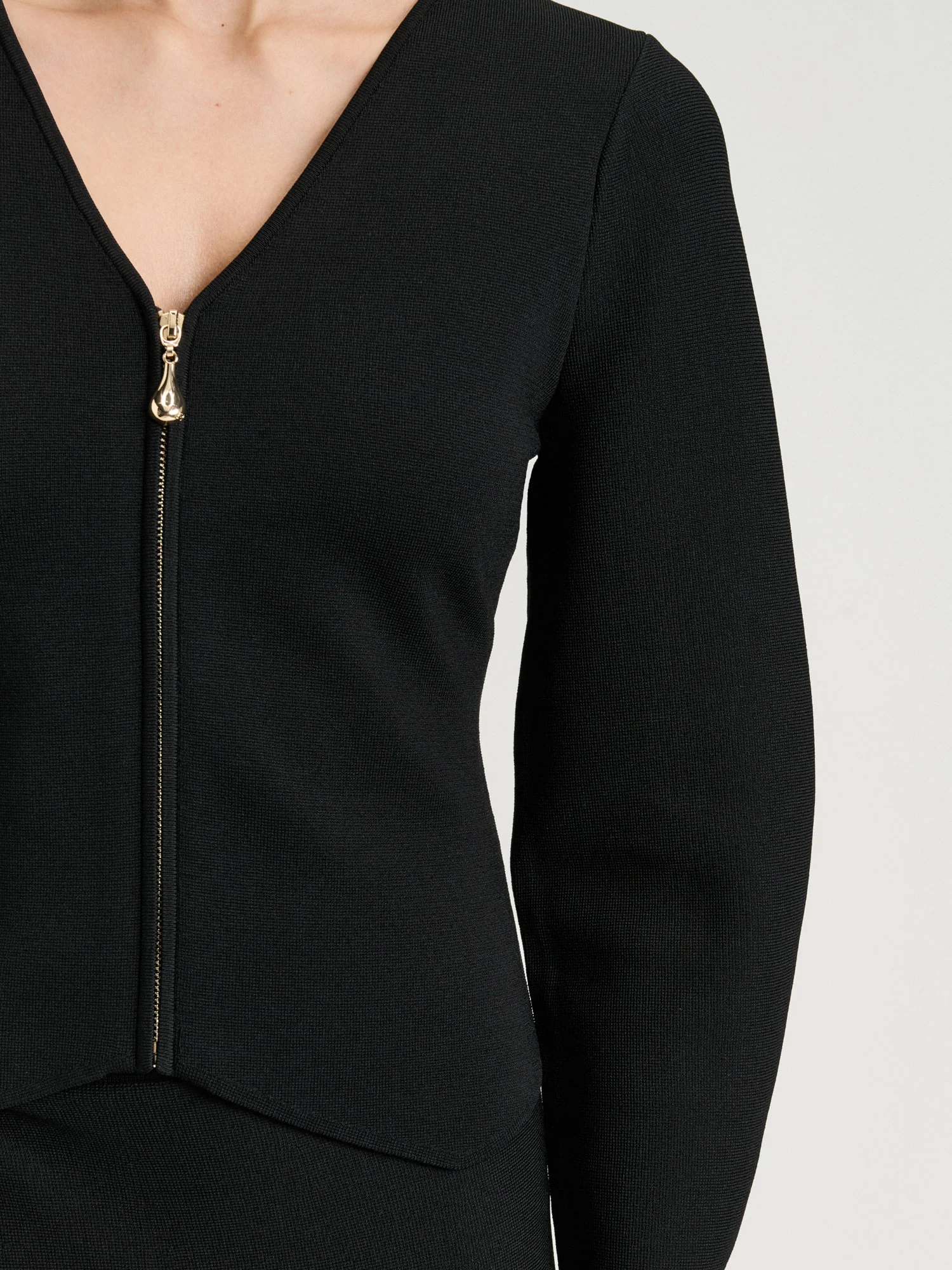 BLACK MILANO JACKET WITH POINTED HEM - Image 3