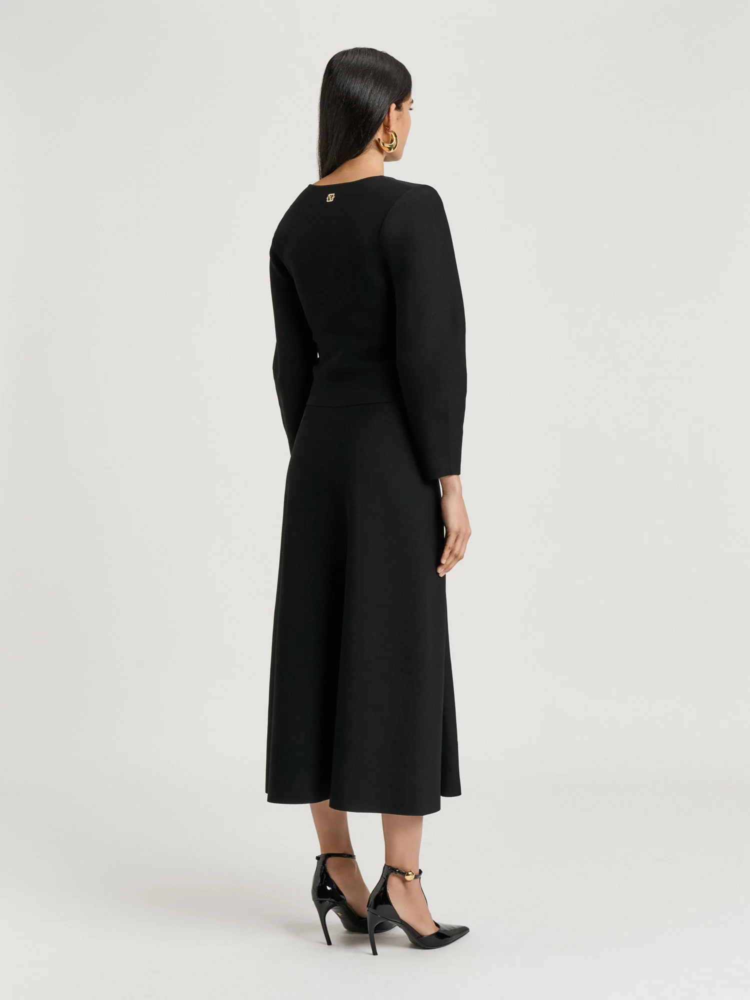 BLACK MILANO JACKET WITH POINTED HEM - Image 4