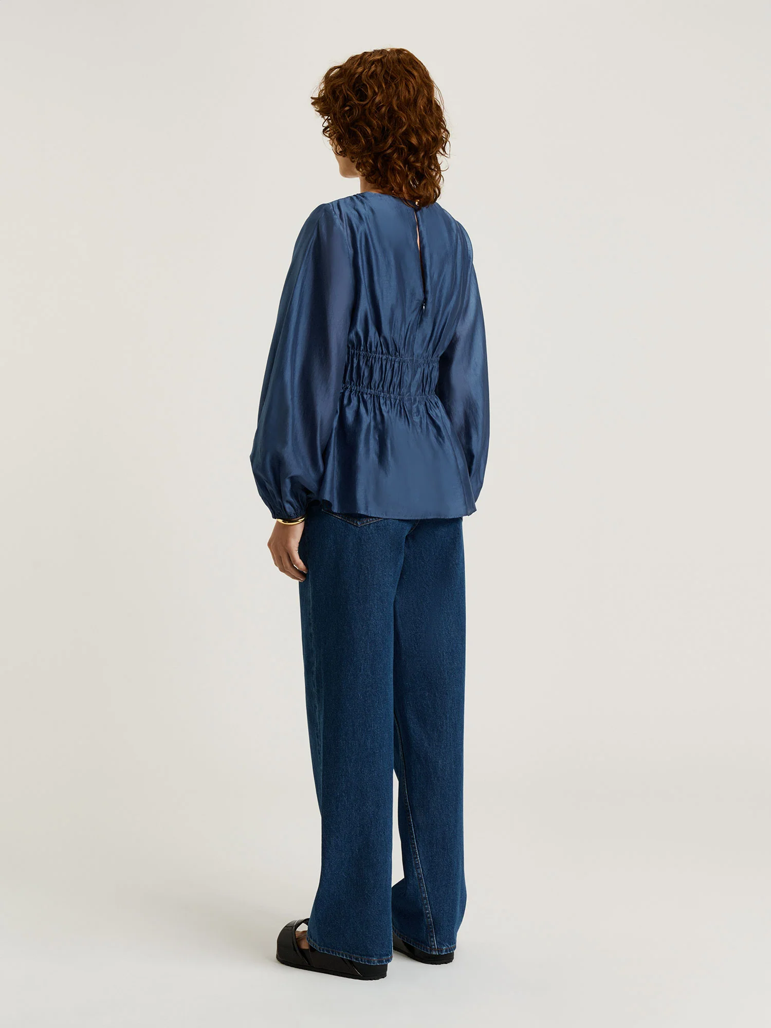 BLOUSON SLEEVE DRAWSTRING TOP - Image 4