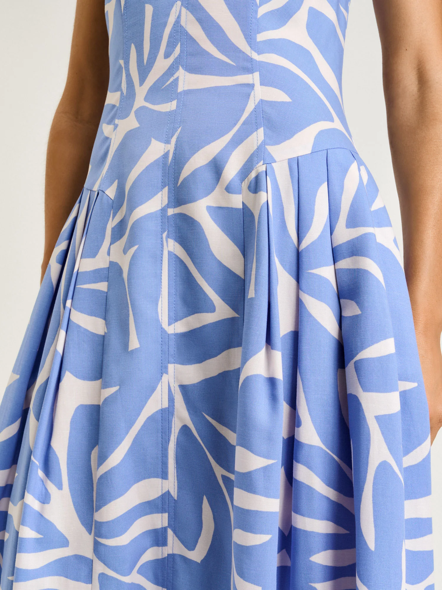 BLUE FOLIAGE MIDI DRESS - Image 3