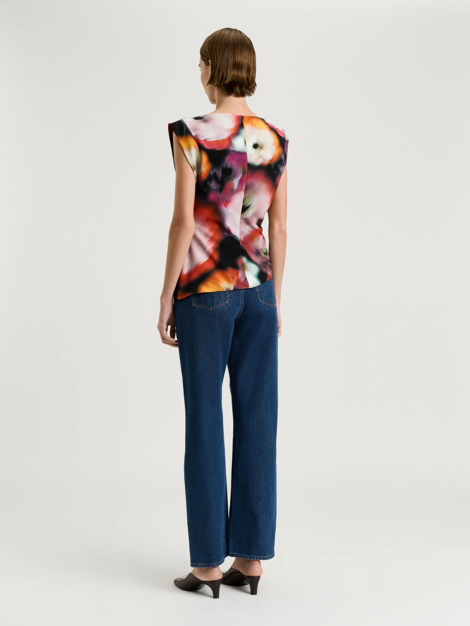 BLUR FLORAL ASYMMETRIC TOP - Image 4