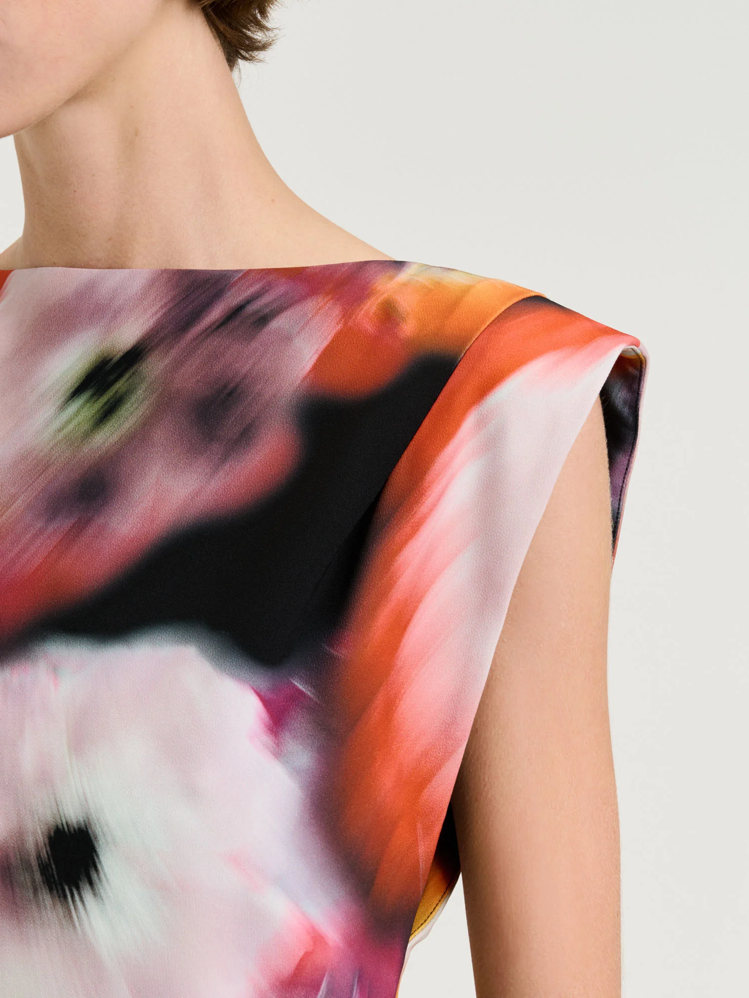 BLUR FLORAL MIDI DRESS - Image 3