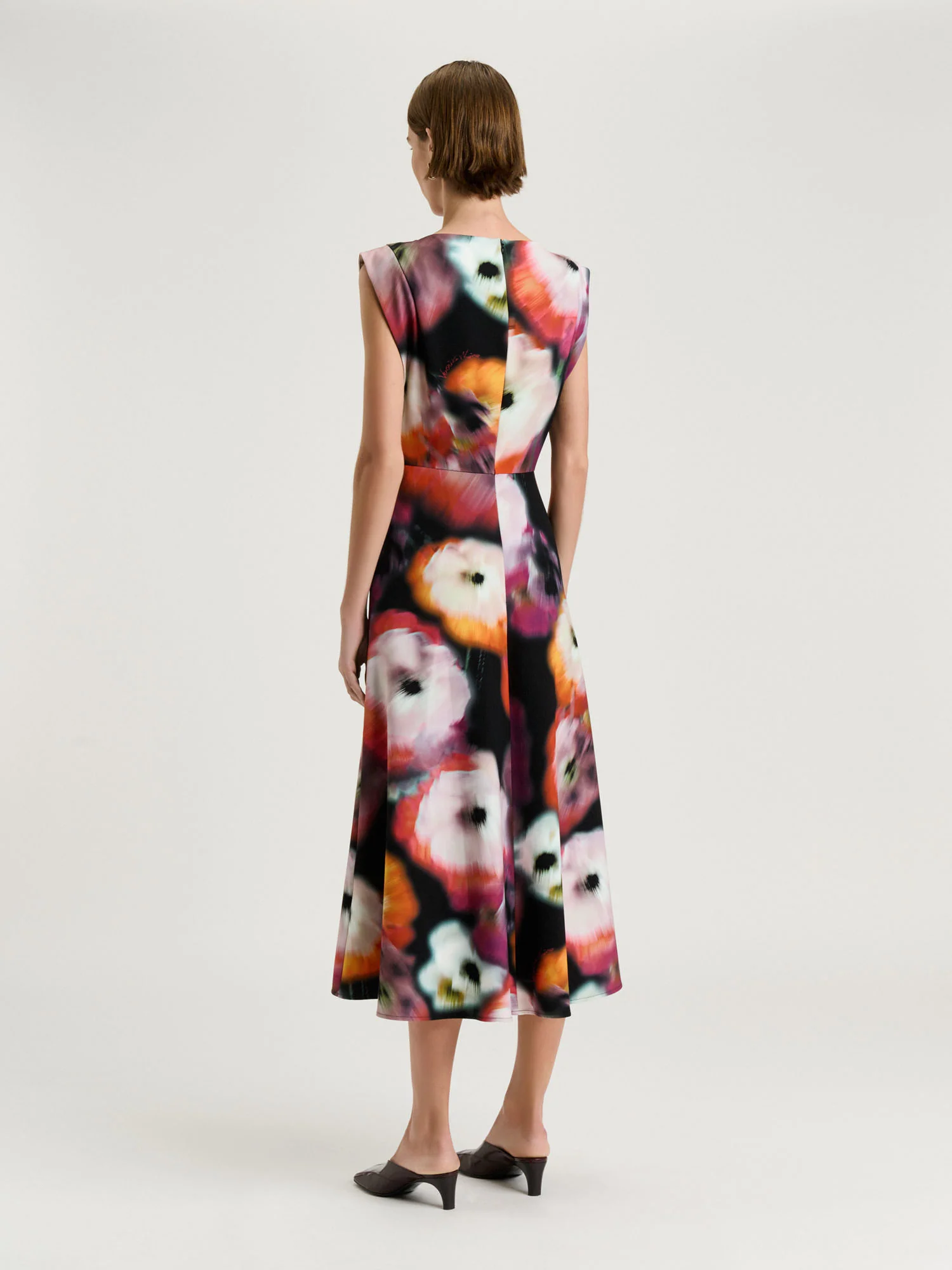 BLUR FLORAL MIDI DRESS - Image 4