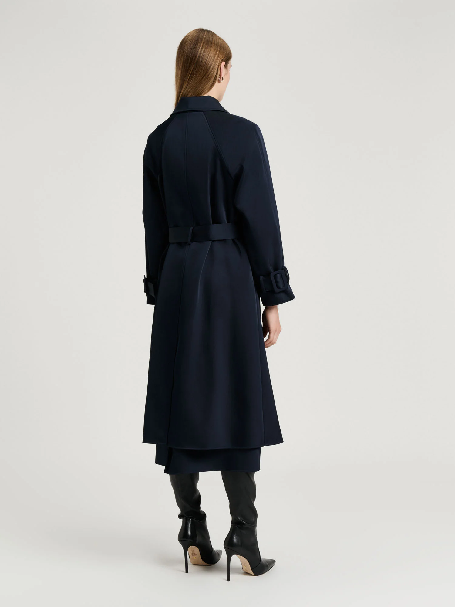 BONDED SATIN TRENCH COAT - Image 5