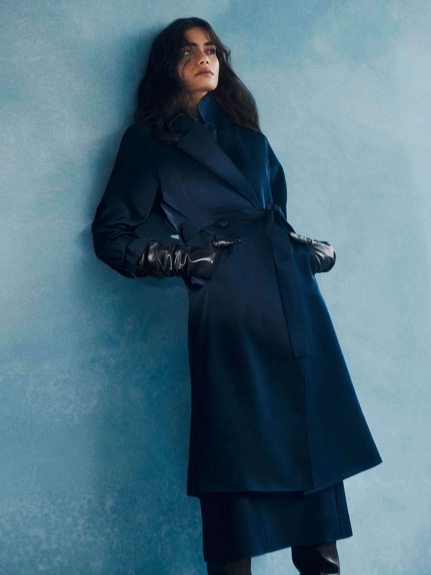 BONDED SATIN TRENCH COAT - Image 6
