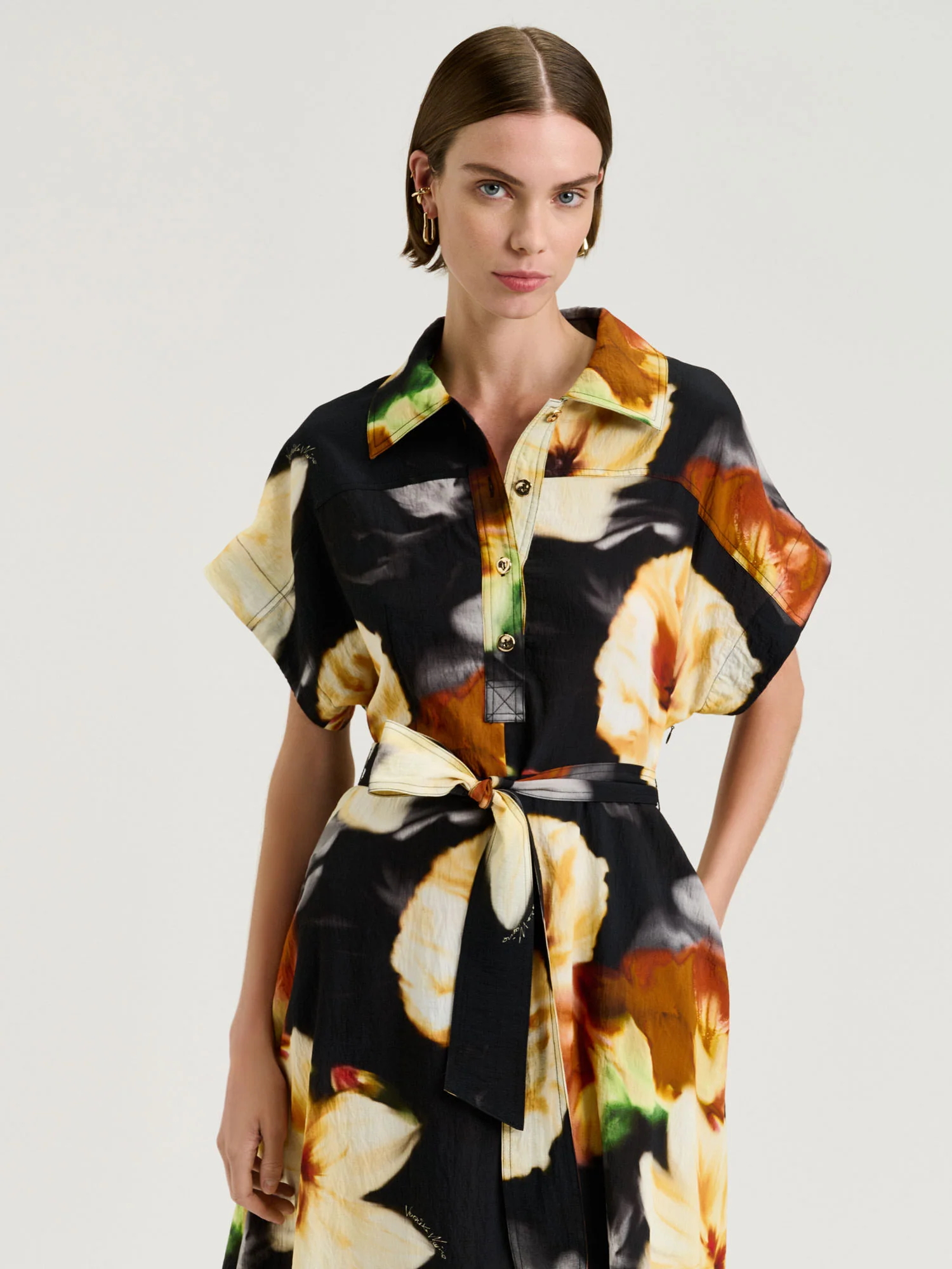 BOTANICAL FLORAL SHIRTDRESS - Image 2