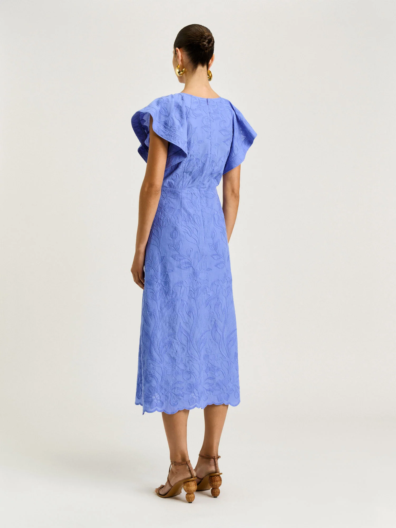 CLIMBING VINE EMBROIDERY MIDI DRESS - Image 11