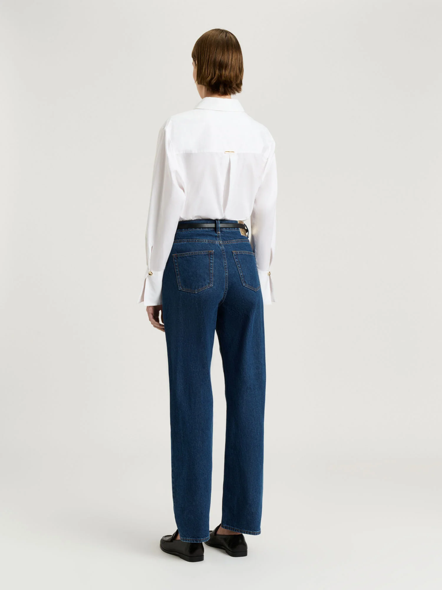 COTTON DENIM STRAIGHT LEG JEAN - Image 5