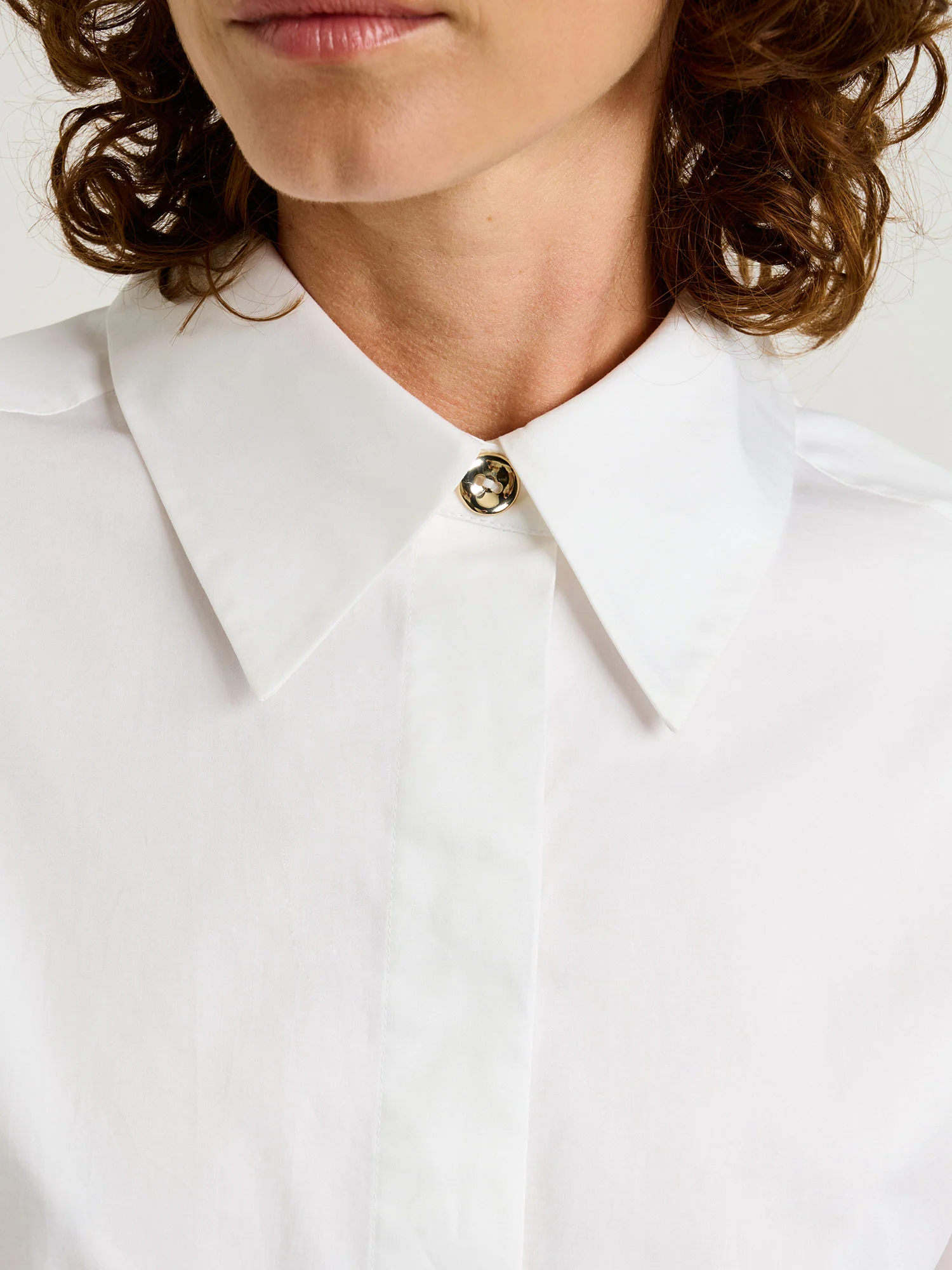 COTTON SATEEN COCOON BACK SHIRT - Image 3