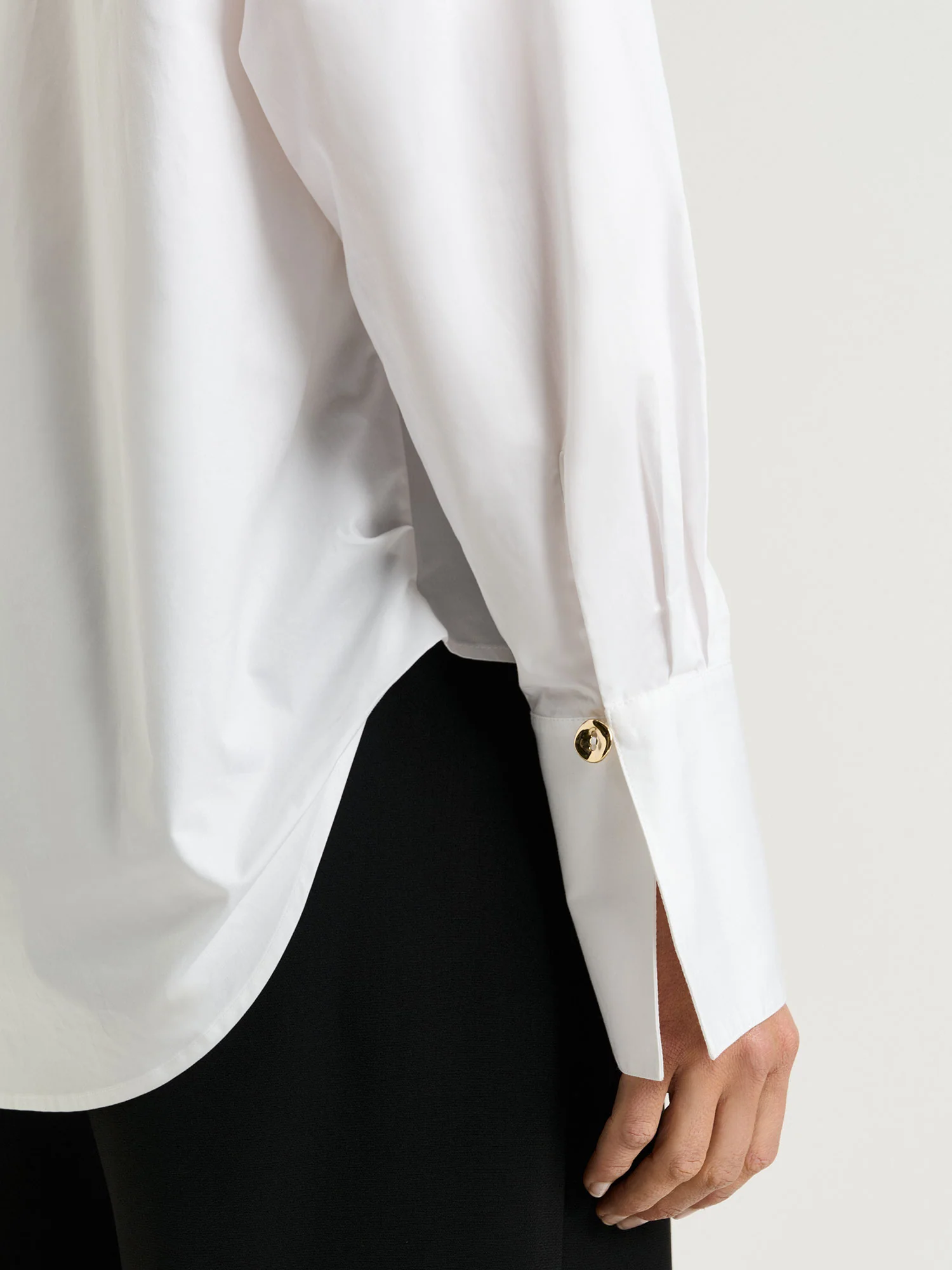 COTTON SATEEN COCOON BACK SHIRT - Image 4