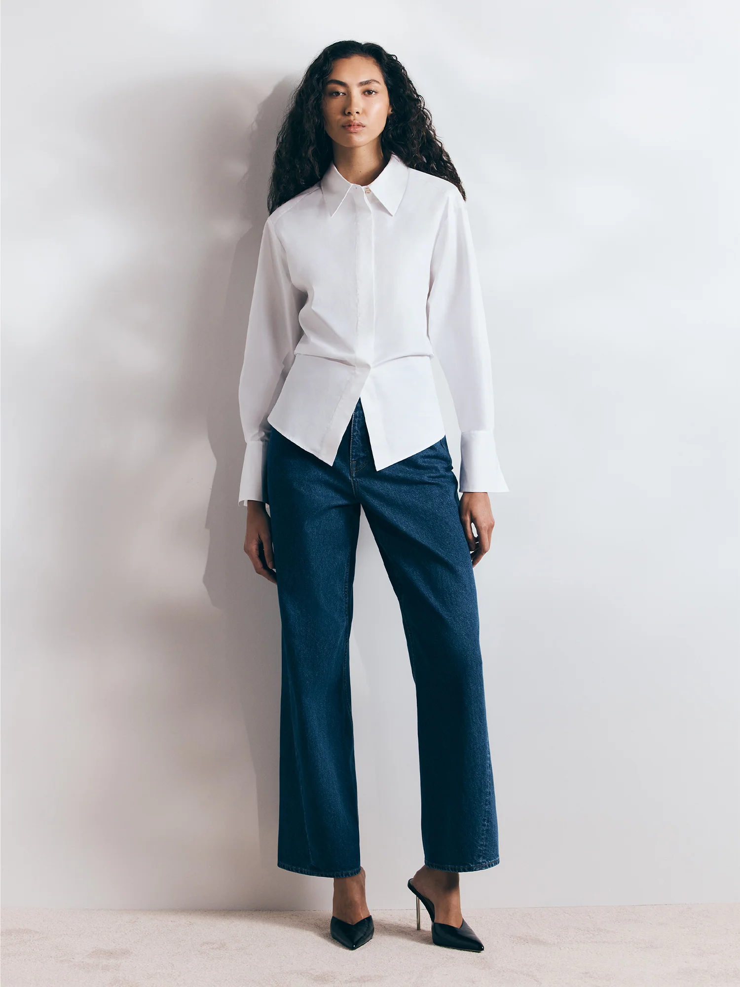 COTTON SATEEN COCOON BACK SHIRT - Image 6