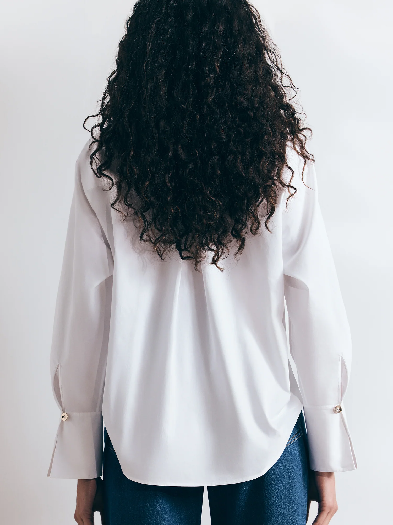 COTTON SATEEN COCOON BACK SHIRT - Image 7