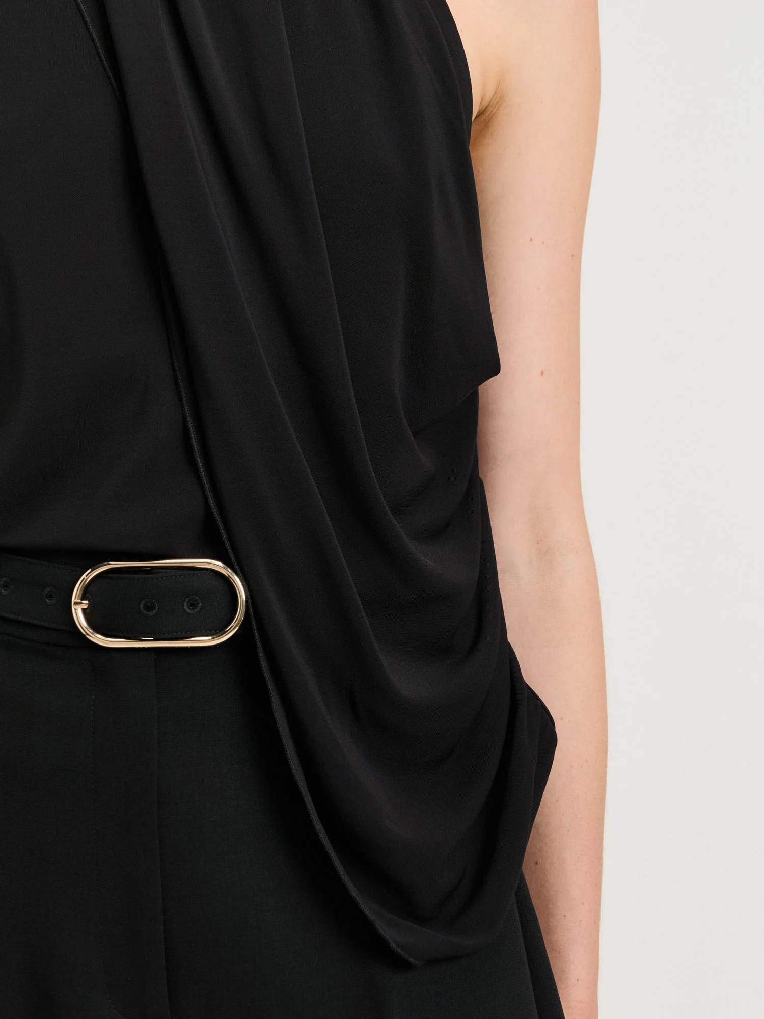 CREPE JERSEY DRAPED HALTER TOP - Image 5