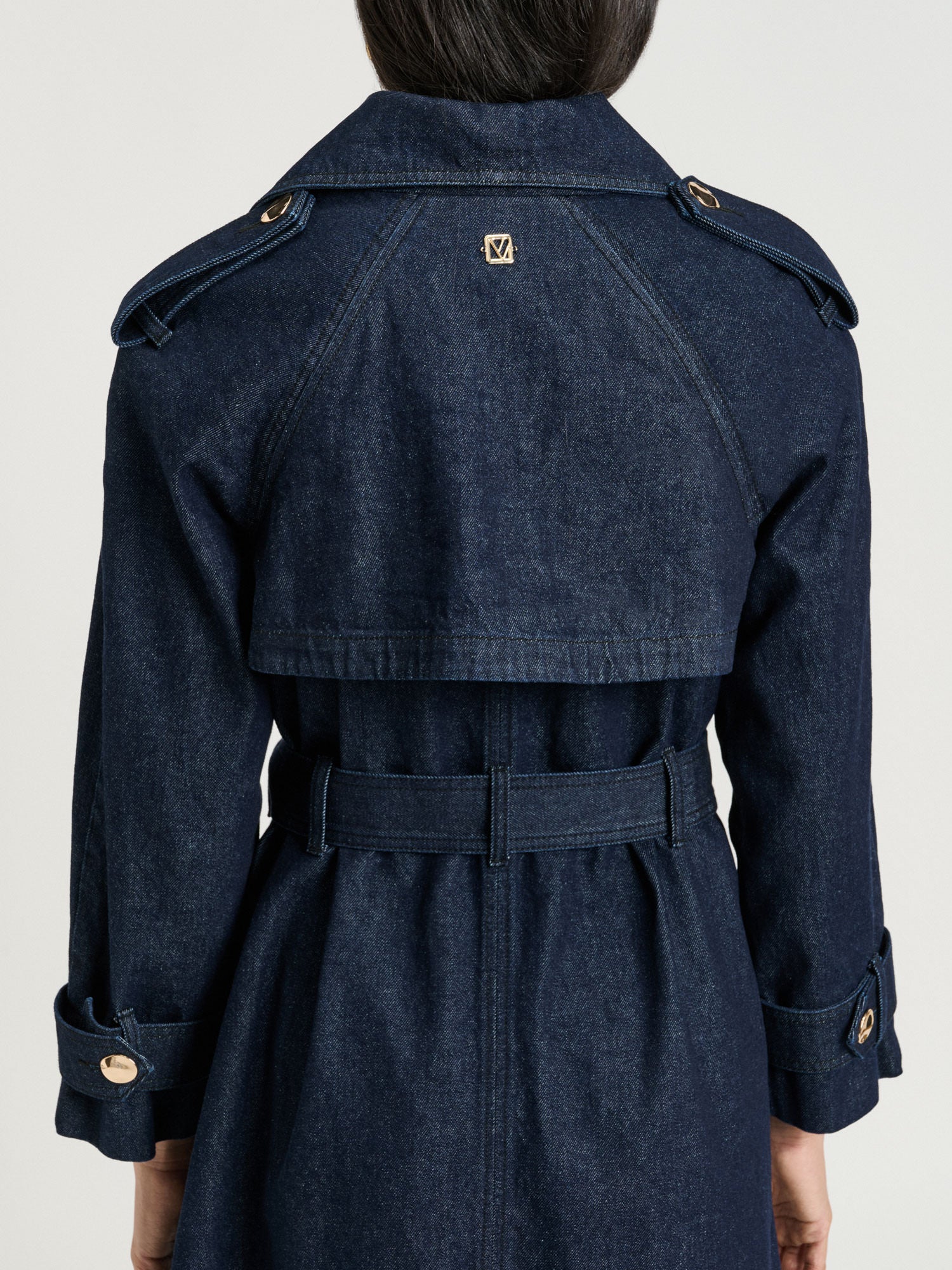 DARK INDIGO DENIM TRENCH - Image 4