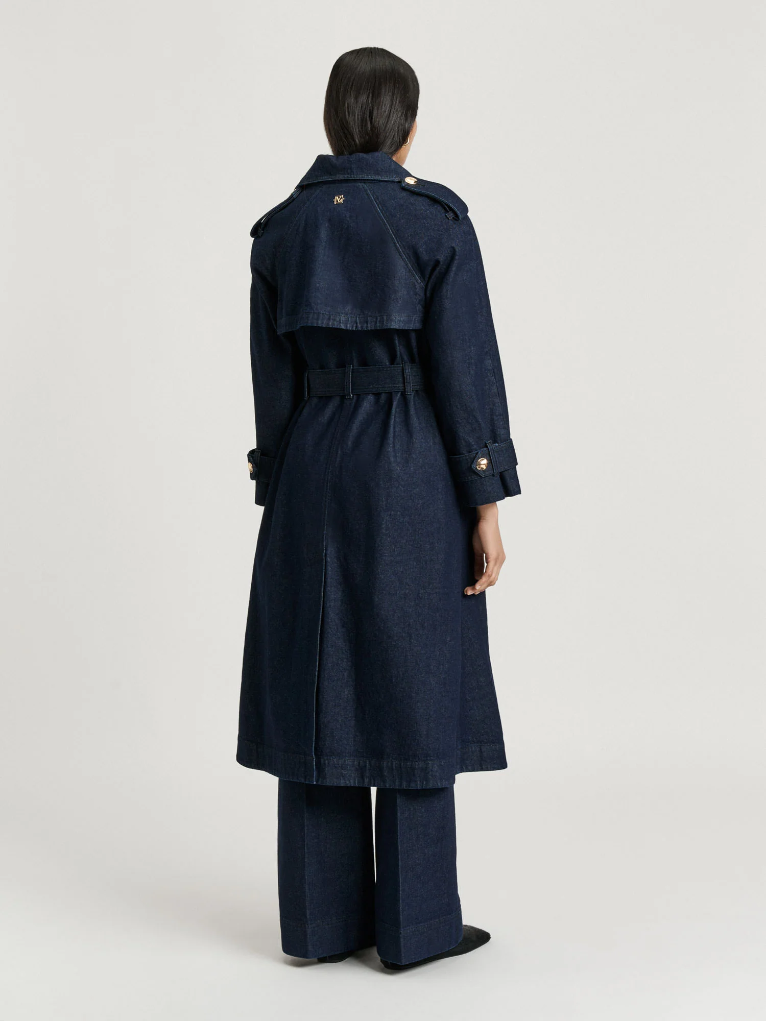 DARK INDIGO DENIM TRENCH - Image 5