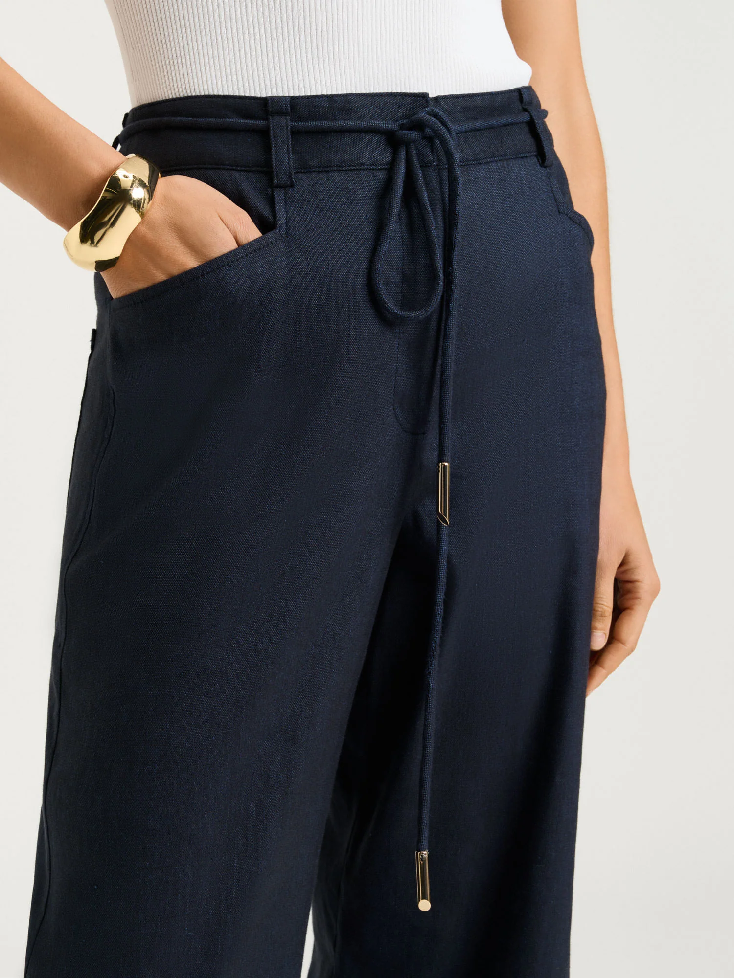 DENIM LOOK WIDE LEG PANT - Image 3