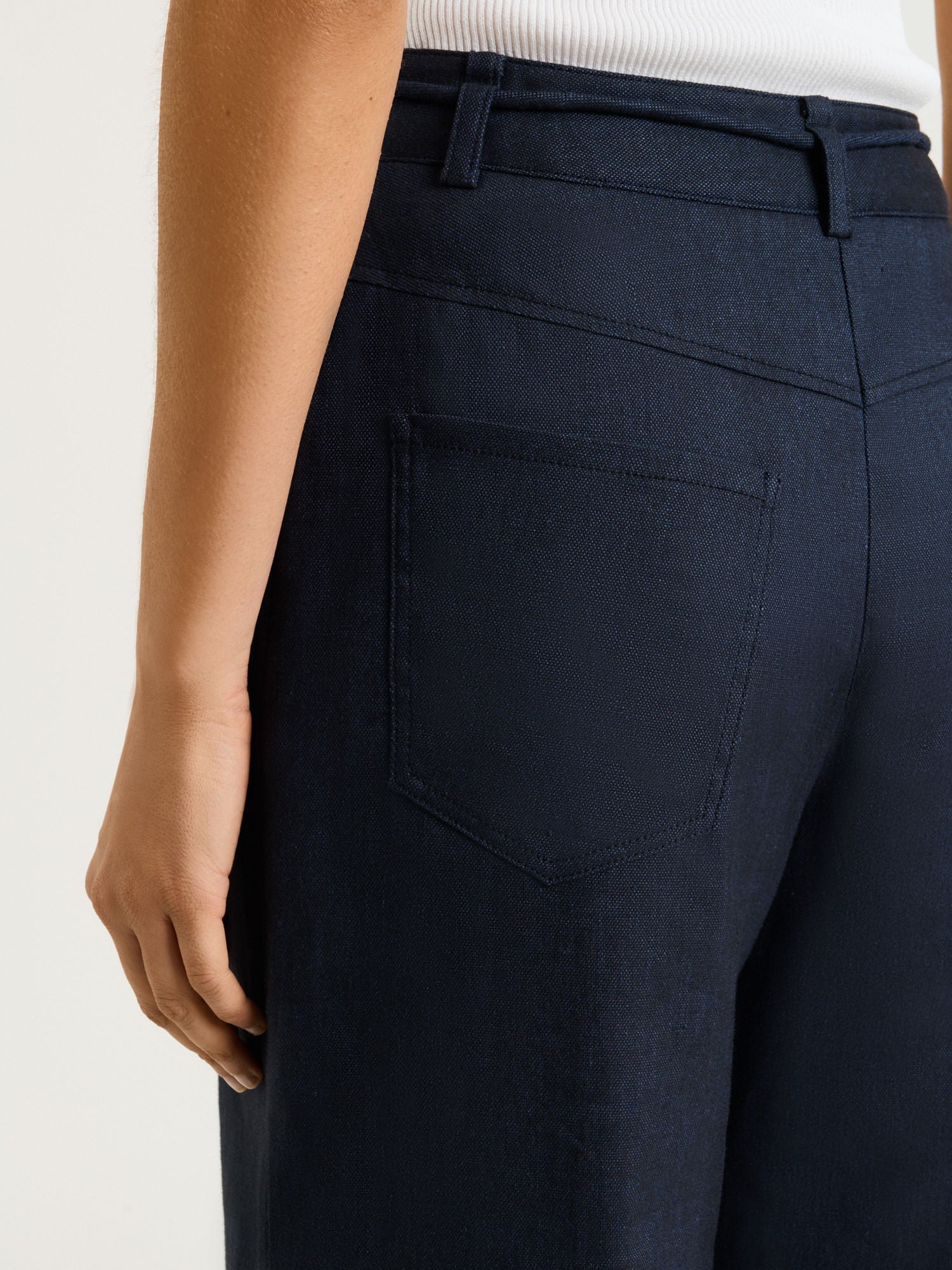 DENIM LOOK WIDE LEG PANT - Image 4