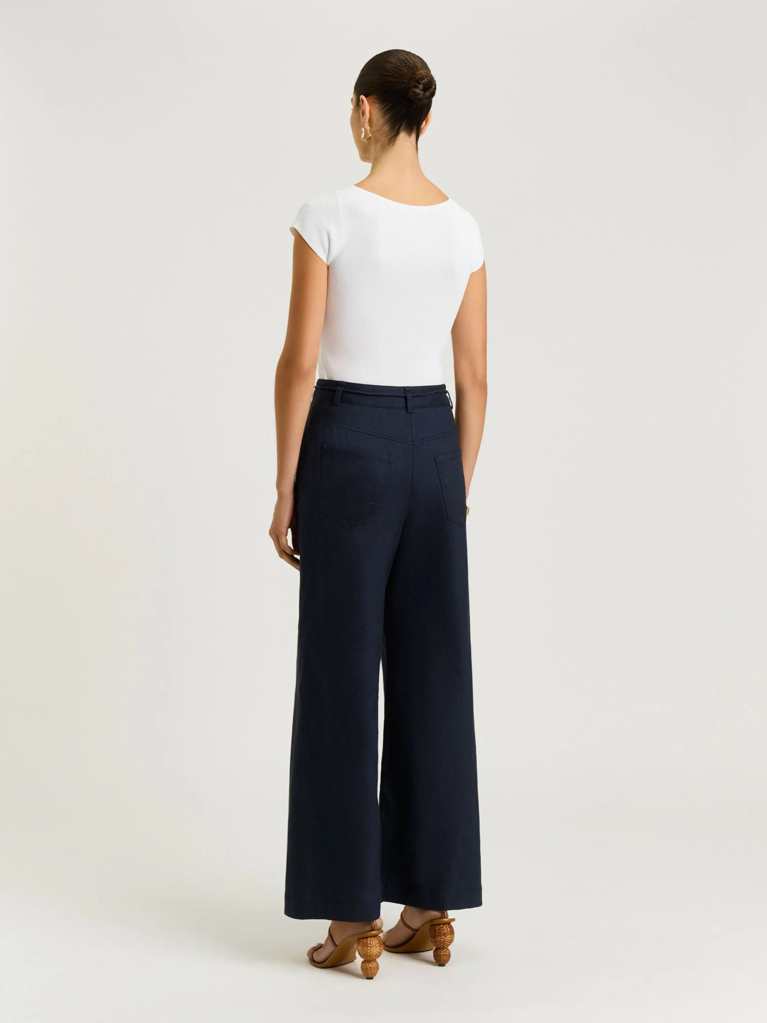 DENIM LOOK WIDE LEG PANT - Image 5