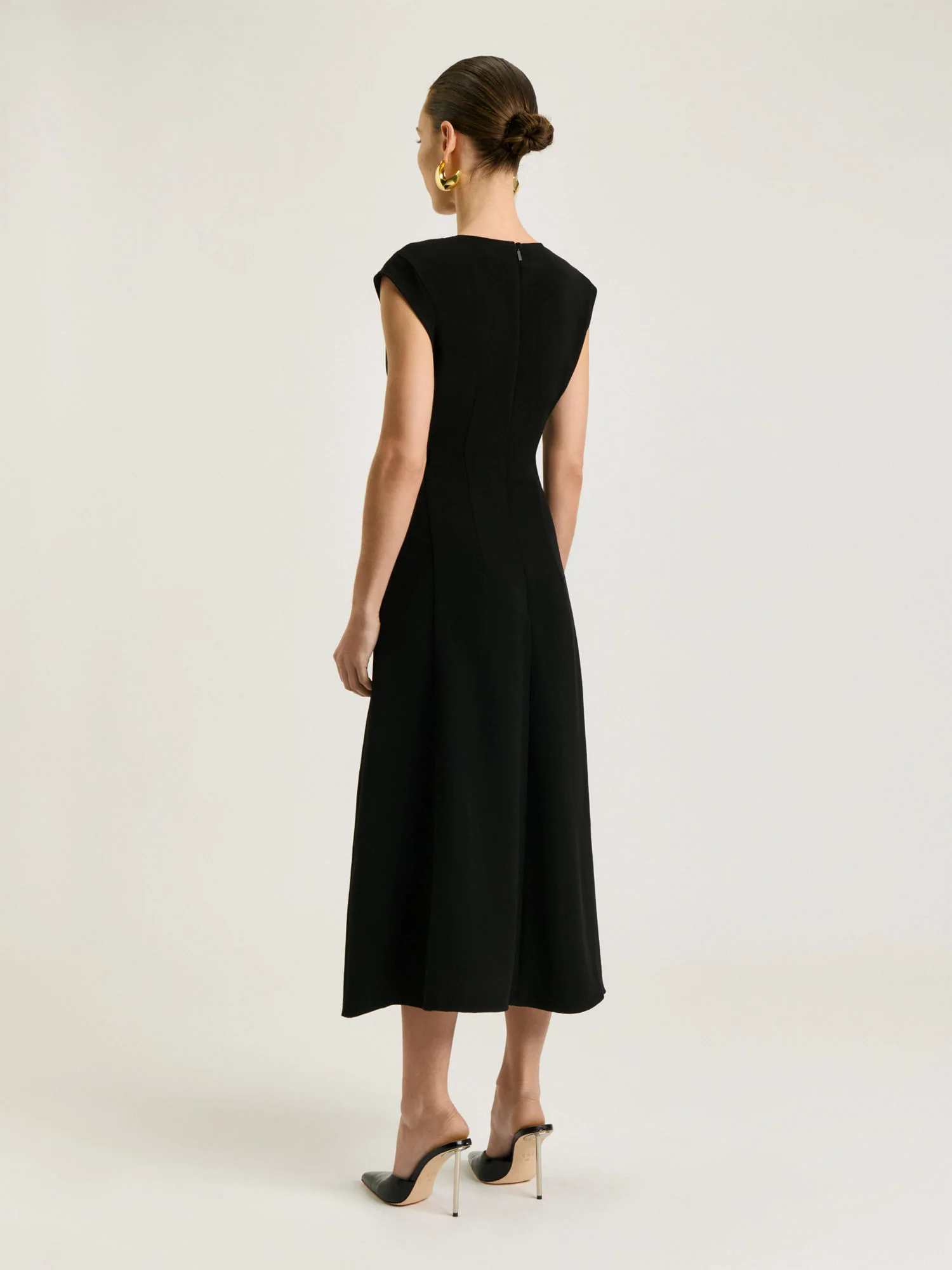 DOUBLE CREPE EMPIRE LINE TWIST DRESS - Image 3
