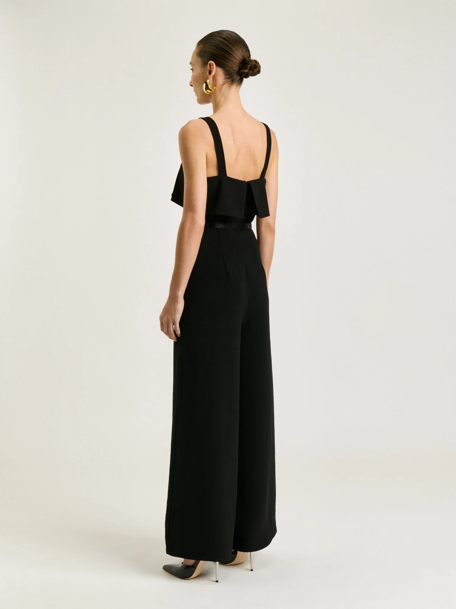 DOUBLE CREPE WIDE LEG JUMPSUIT - Image 4