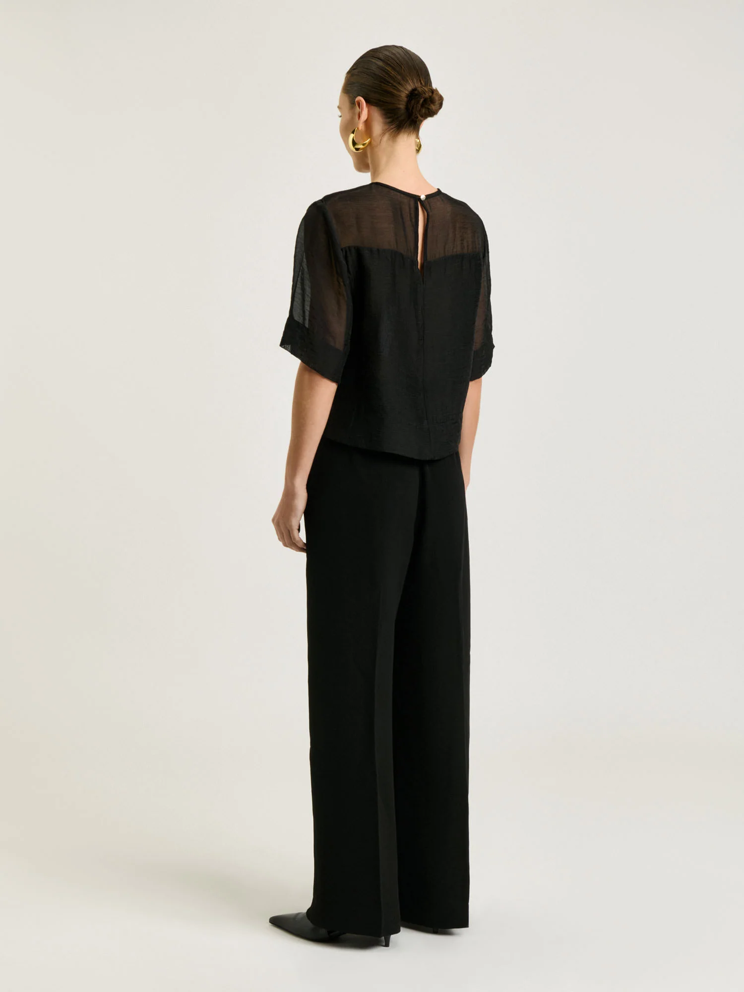 DOUBLE CREPE WIDE LEG PANT - Image 3