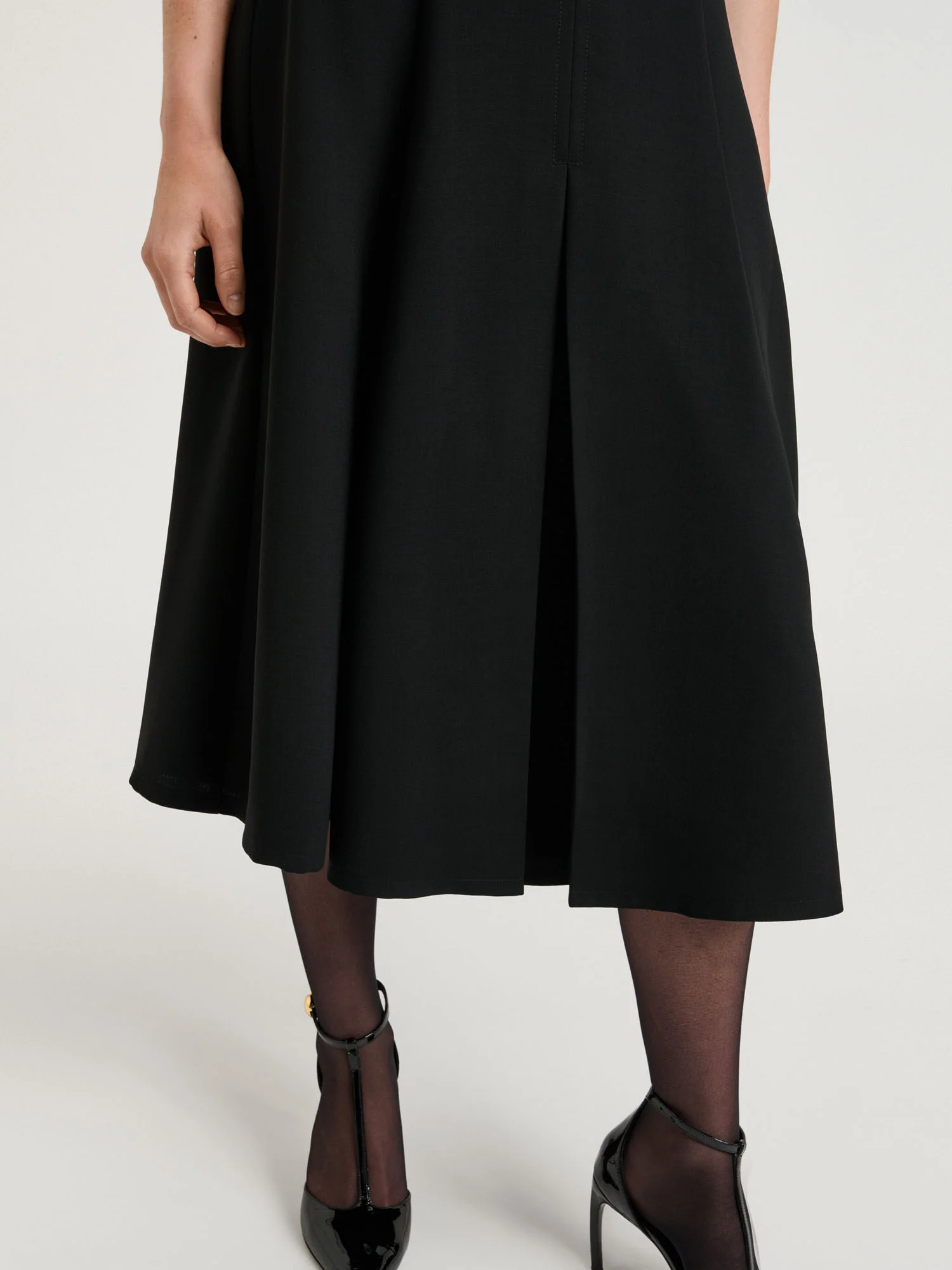 DOUBLE WEAVE A LINE MIDI SKIRT - Image 3