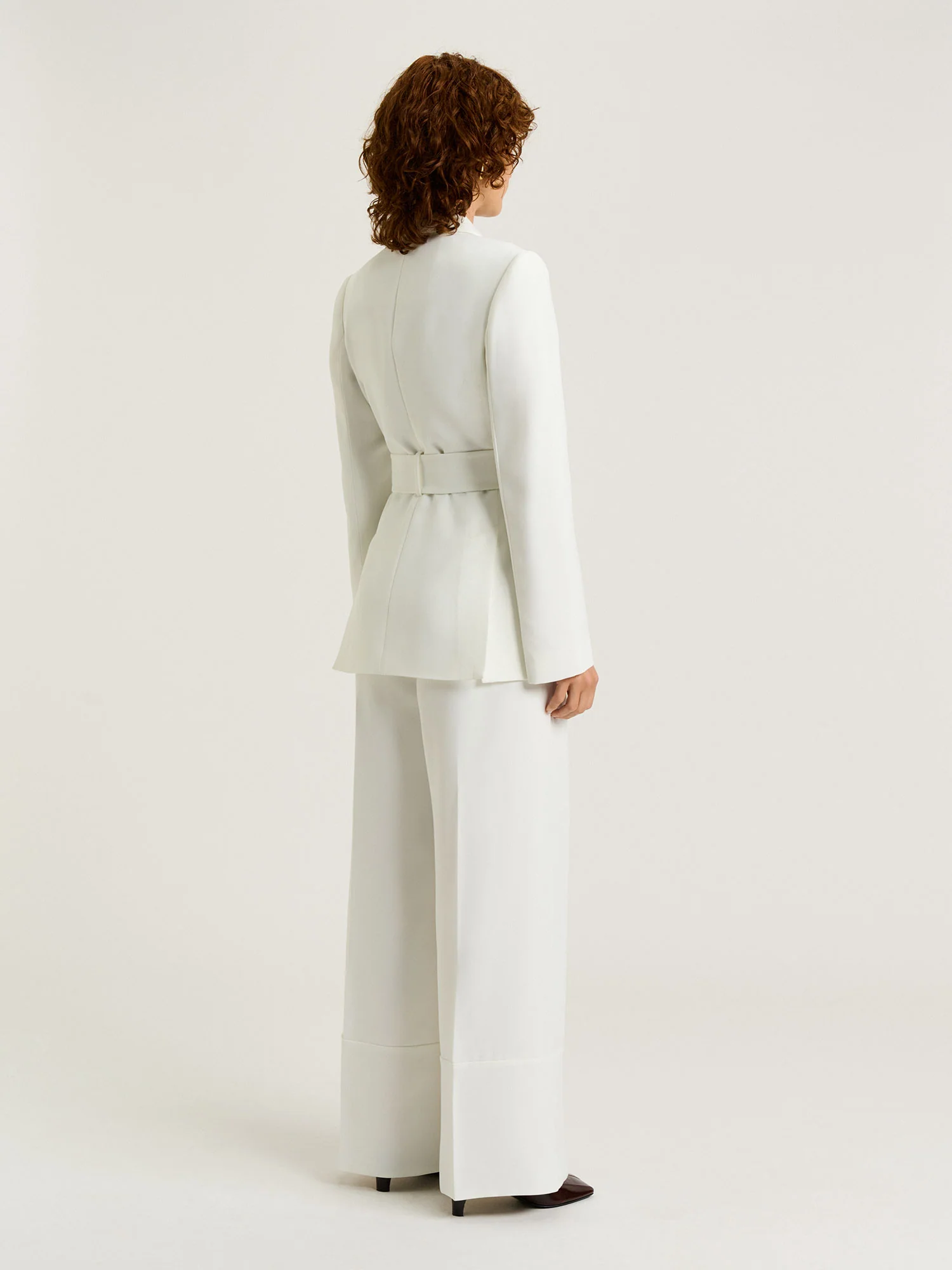 DOUBLE WEAVE BELTED BLAZER - Image 4