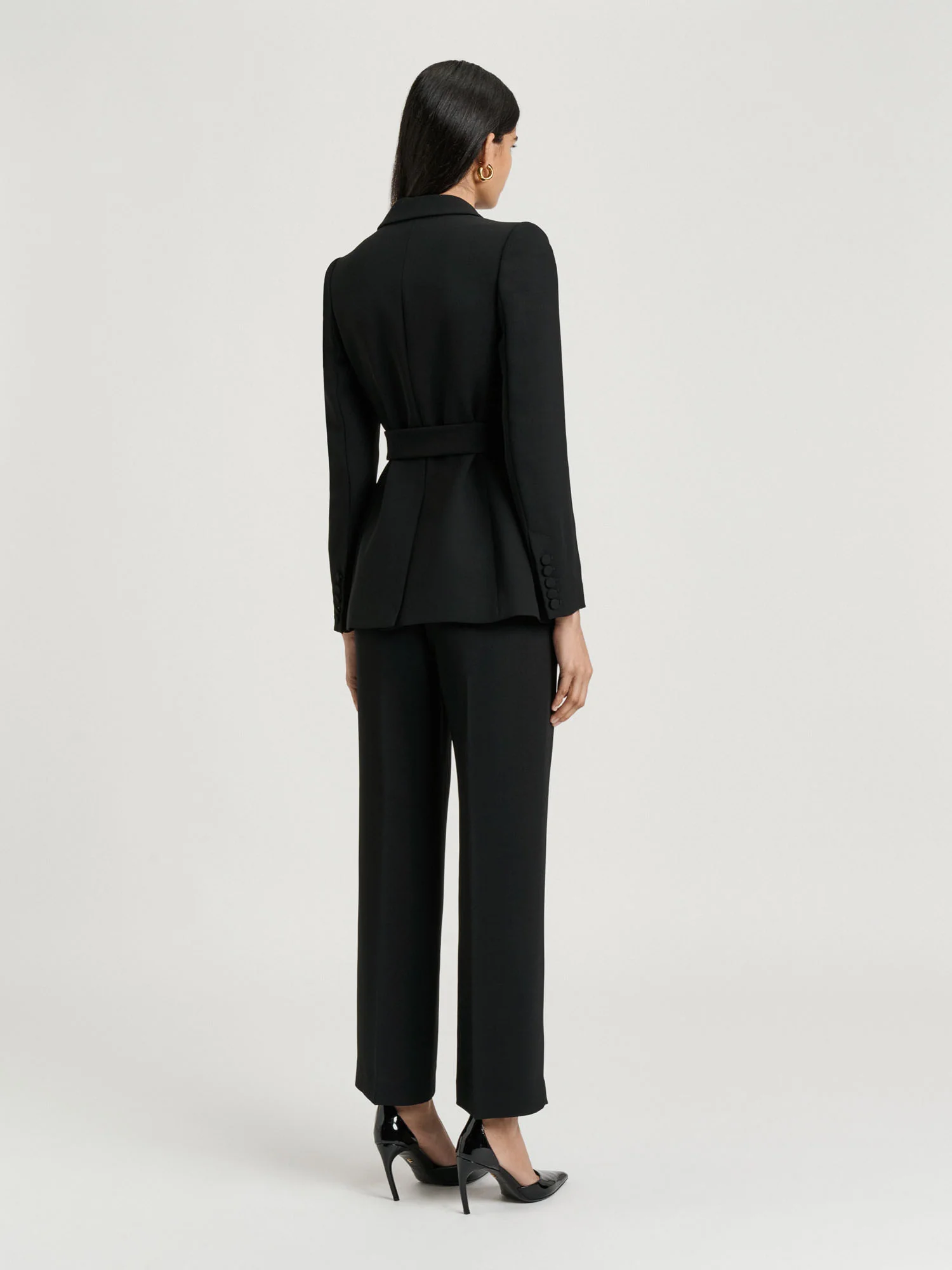 DOUBLE WEAVE BELTED BLAZER - Image 4