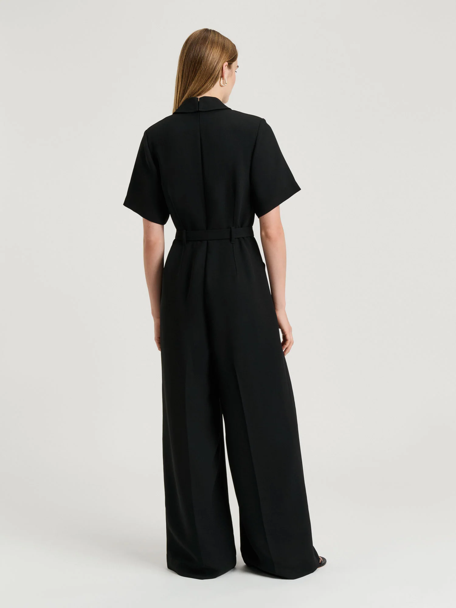 DOUBLE WEAVE BELTED JUMPSUIT - Image 4