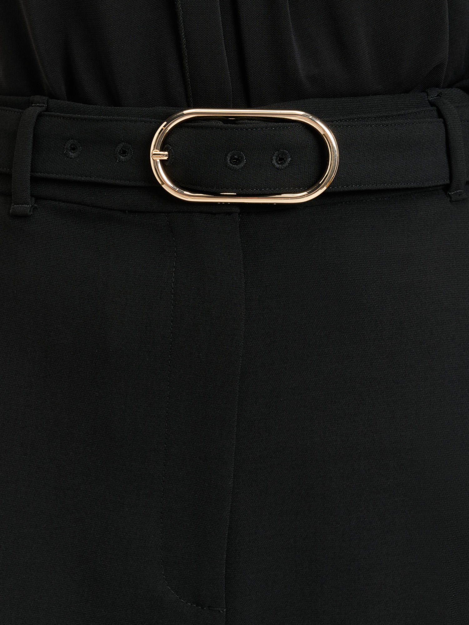 DOUBLE WEAVE BELTED STRAIGHT LEG PANT - Image 3