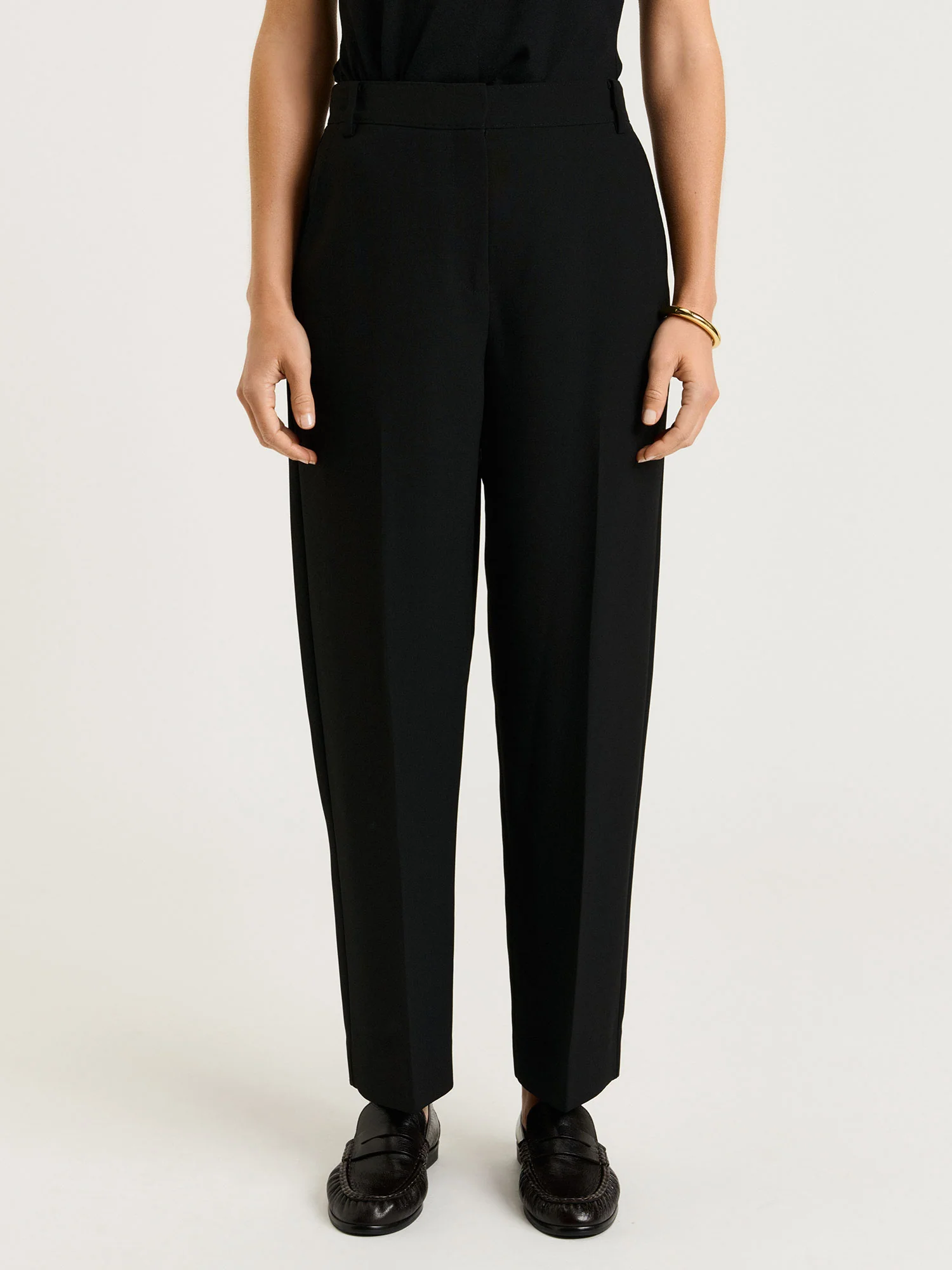 DOUBLE WEAVE CROPPED CIGARETTE PANT - Image 3