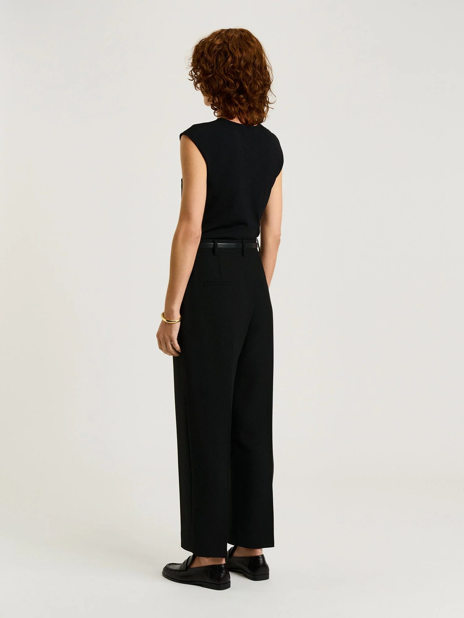 DOUBLE WEAVE CROPPED CIGARETTE PANT - Image 4