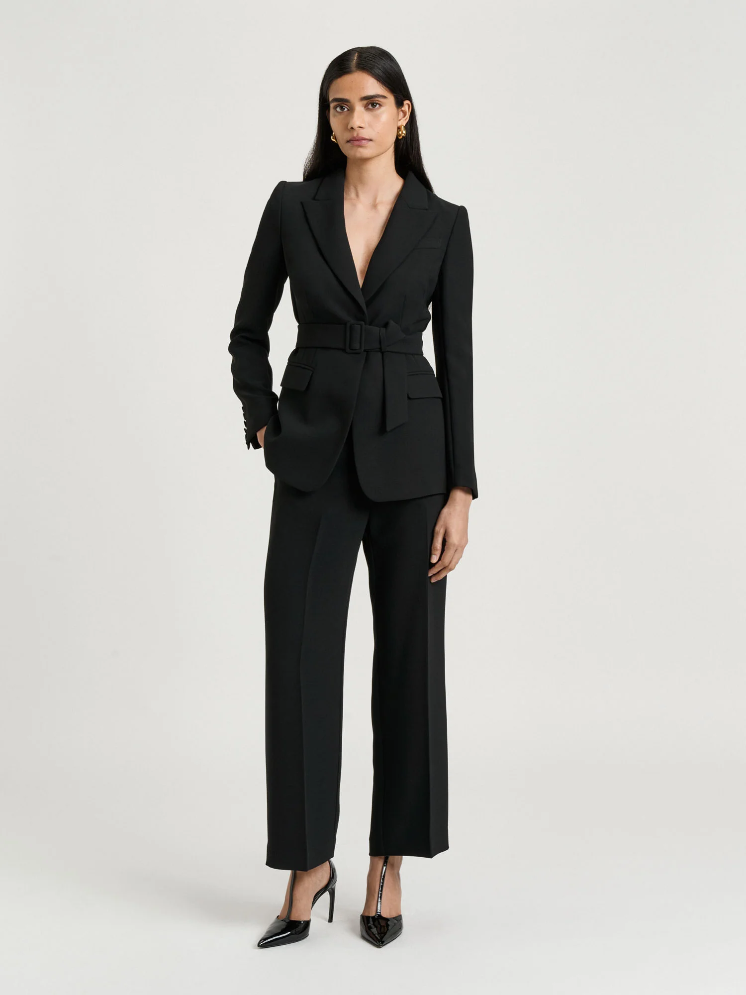 DOUBLE WEAVE CROPPED SLIM PANT - Image 3