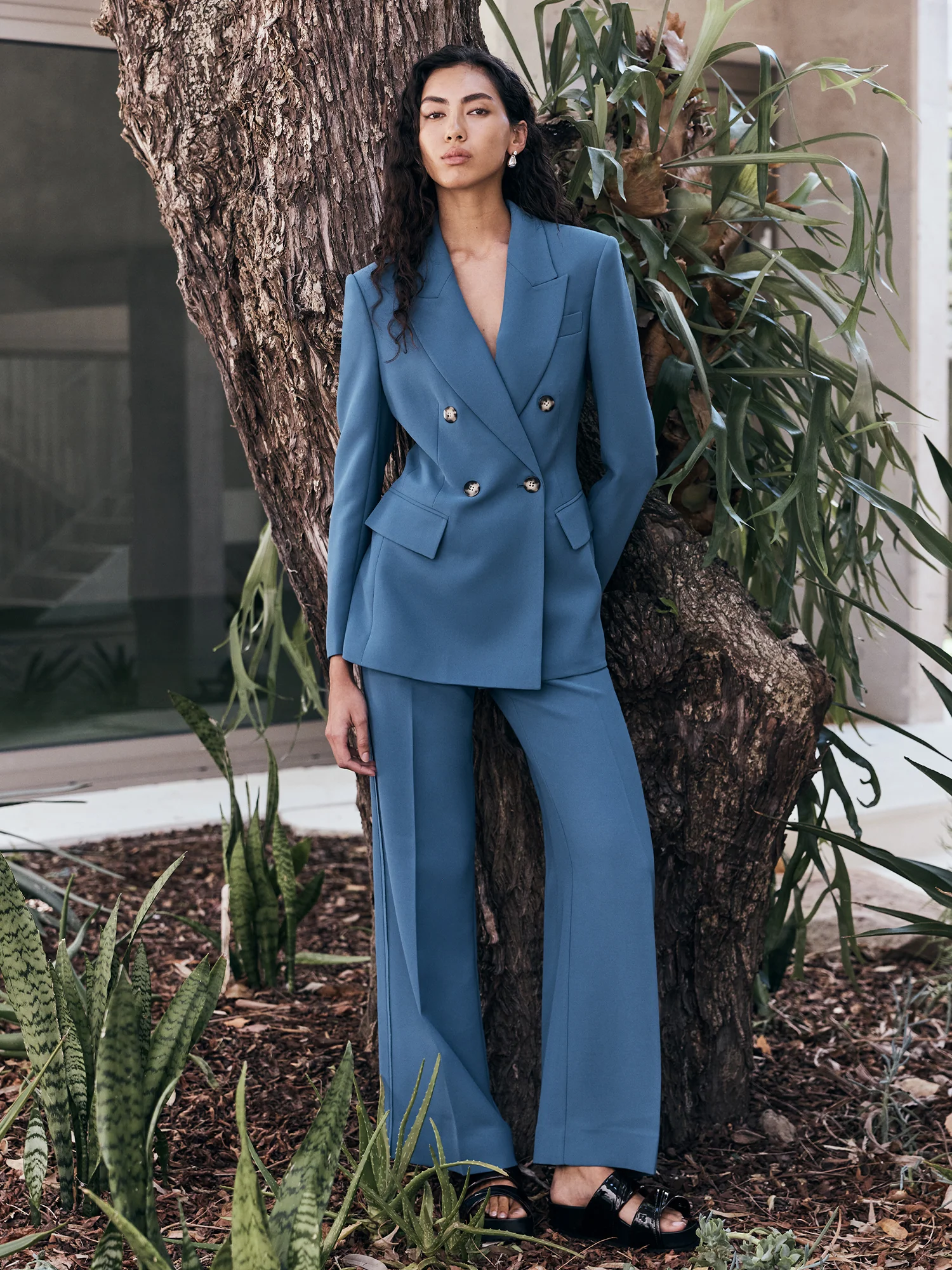 DOUBLE WEAVE FLARED PANT - Image 6