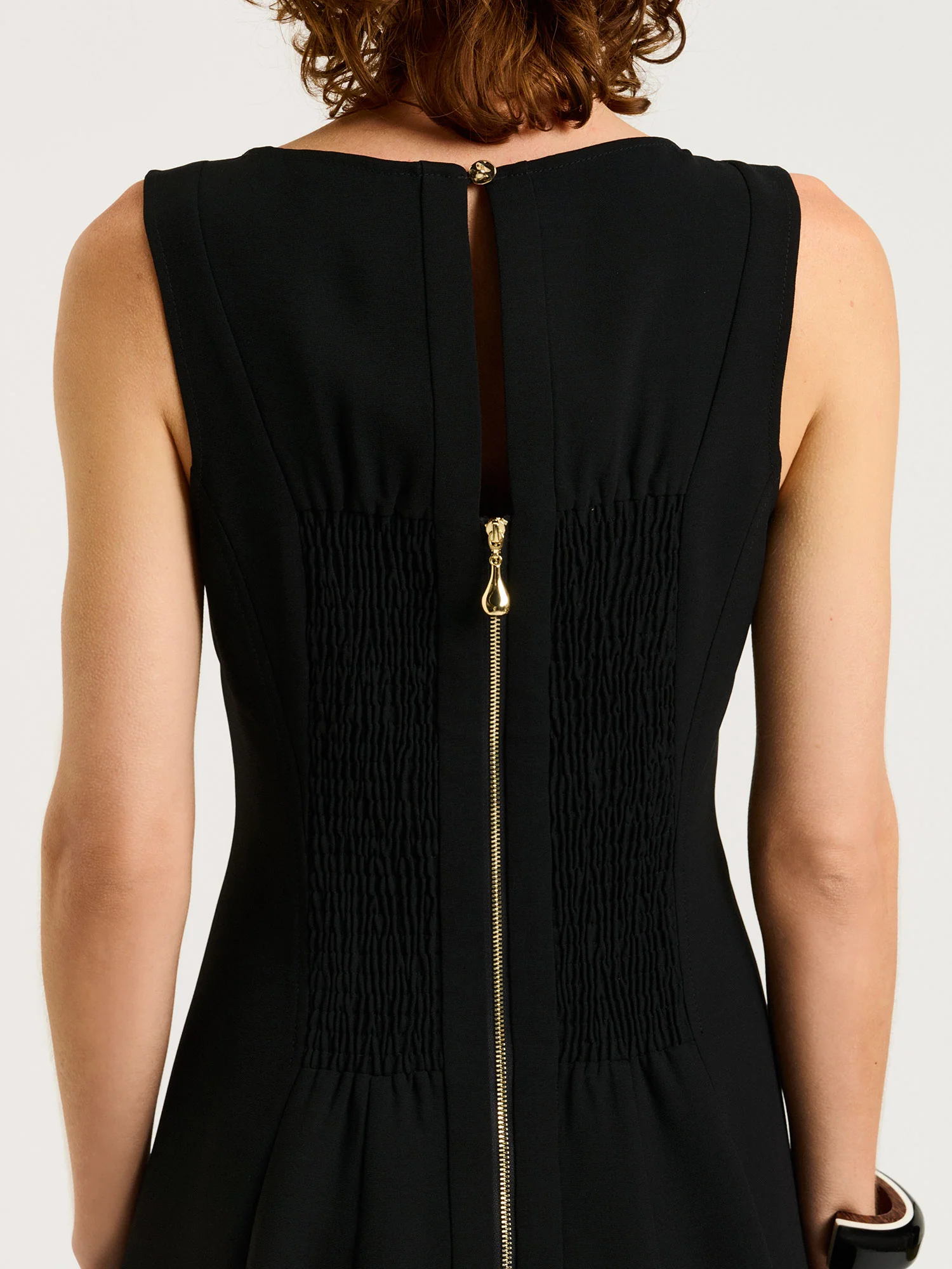 DOUBLE WEAVE PANELLED MIDI DRESS - Image 4