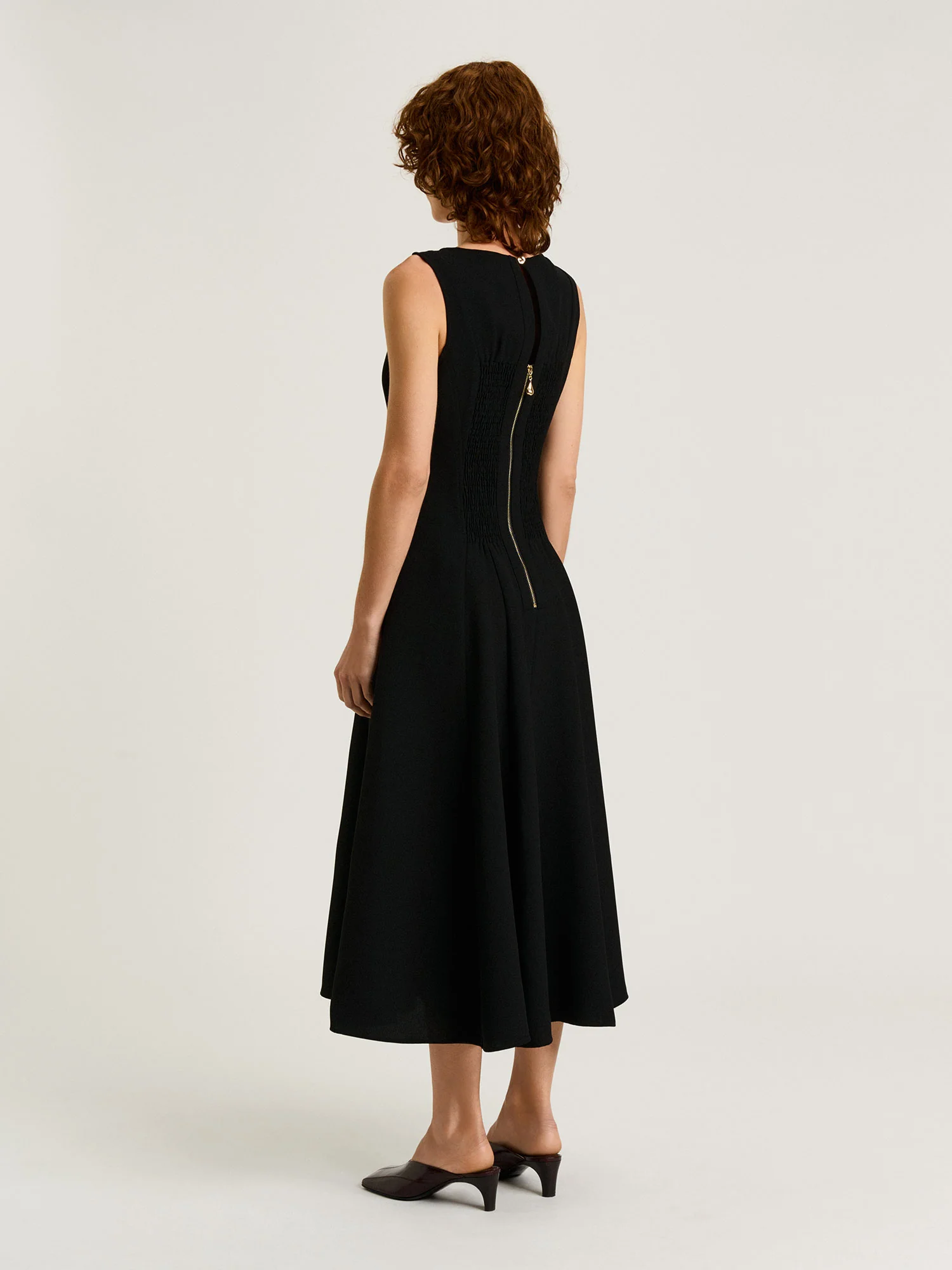 DOUBLE WEAVE PANELLED MIDI DRESS - Image 5