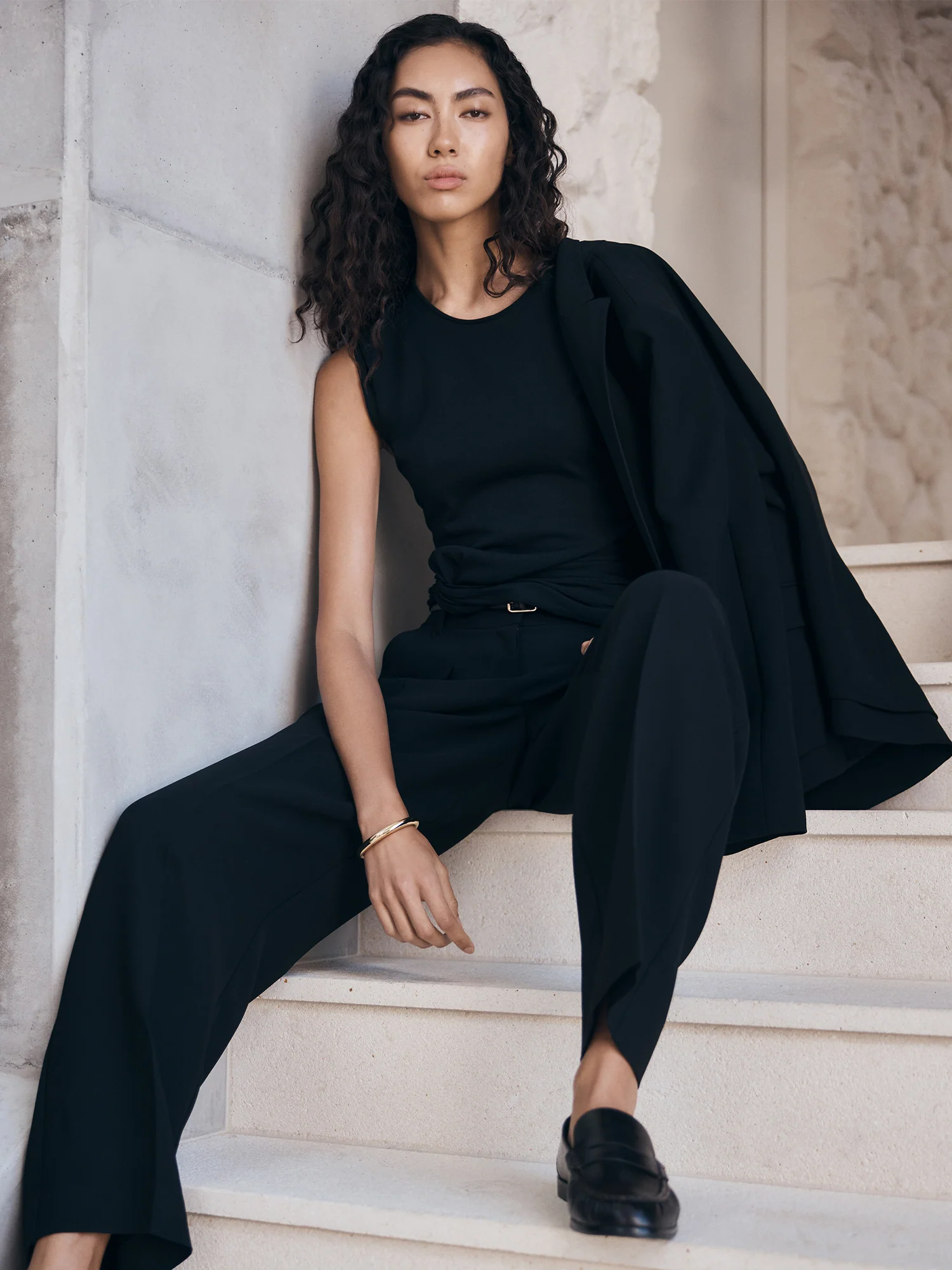 DOUBLE WEAVE SOFT BARREL LEG PANT - Image 7
