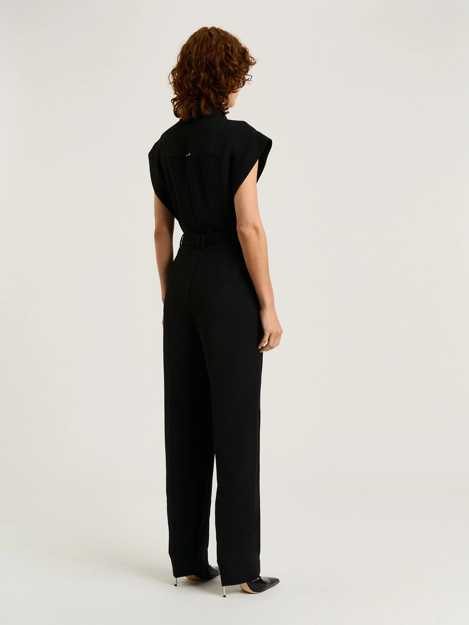 DOUBLE WEAVE UTILITY BELTED JUMPSUIT - Image 4