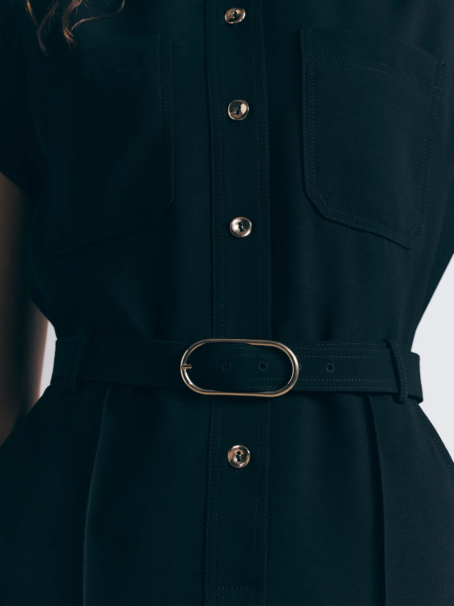 DOUBLE WEAVE UTILITY BELTED JUMPSUIT - Image 7