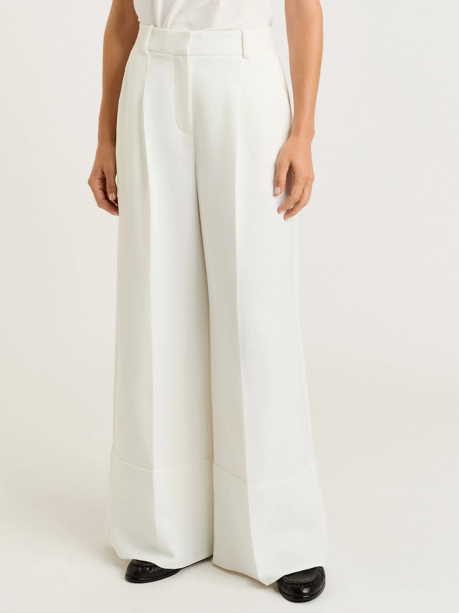 DOUBLE WEAVE WIDE LEG PANT - Image 3