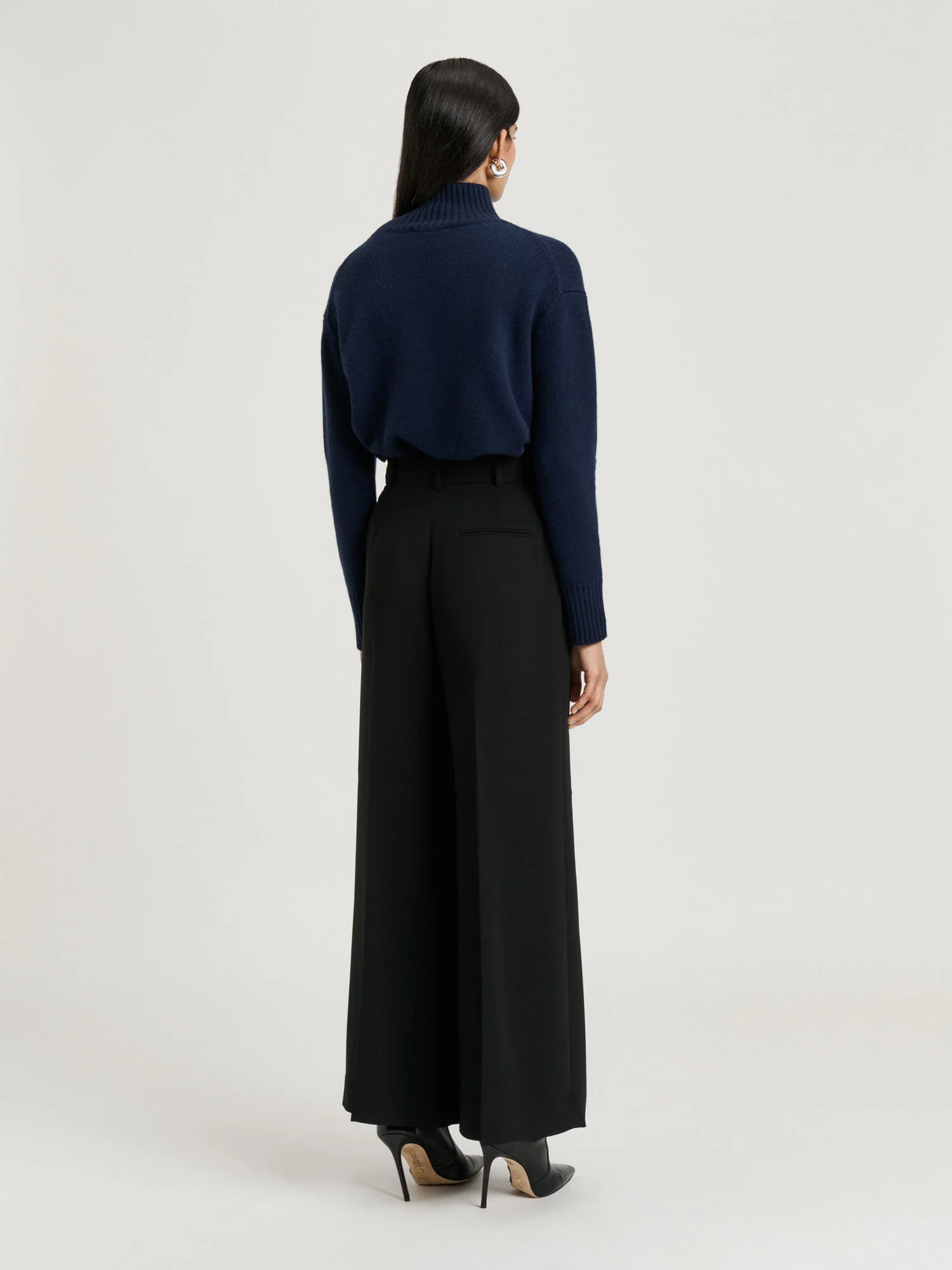 DOUBLE WEAVE WIDE LEG PANT - Image 4