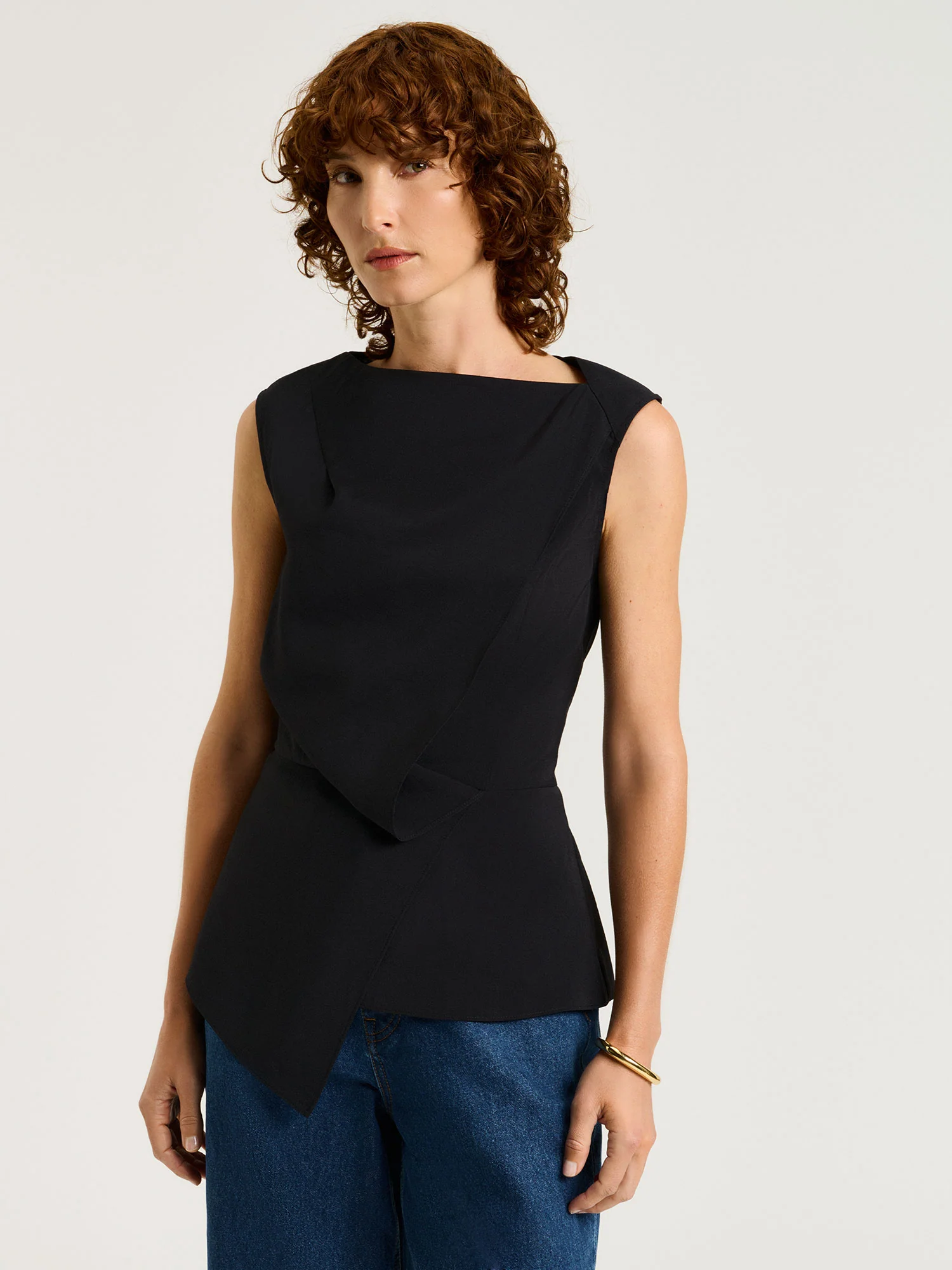 DRAPEY MODAL DRAPED FRONT TOP - Image 7
