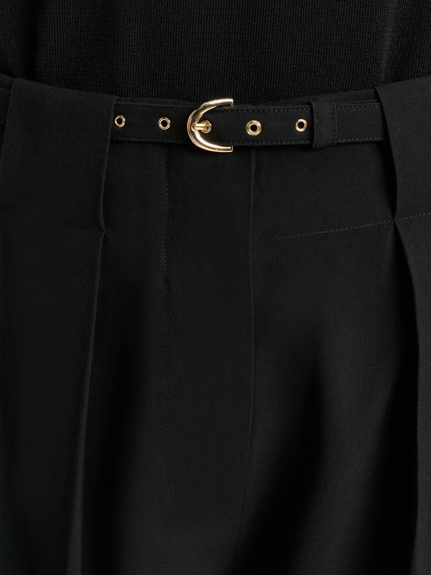 DRAPEY VISCOSE TWILL PLEAT TUCK PANT - Image 4