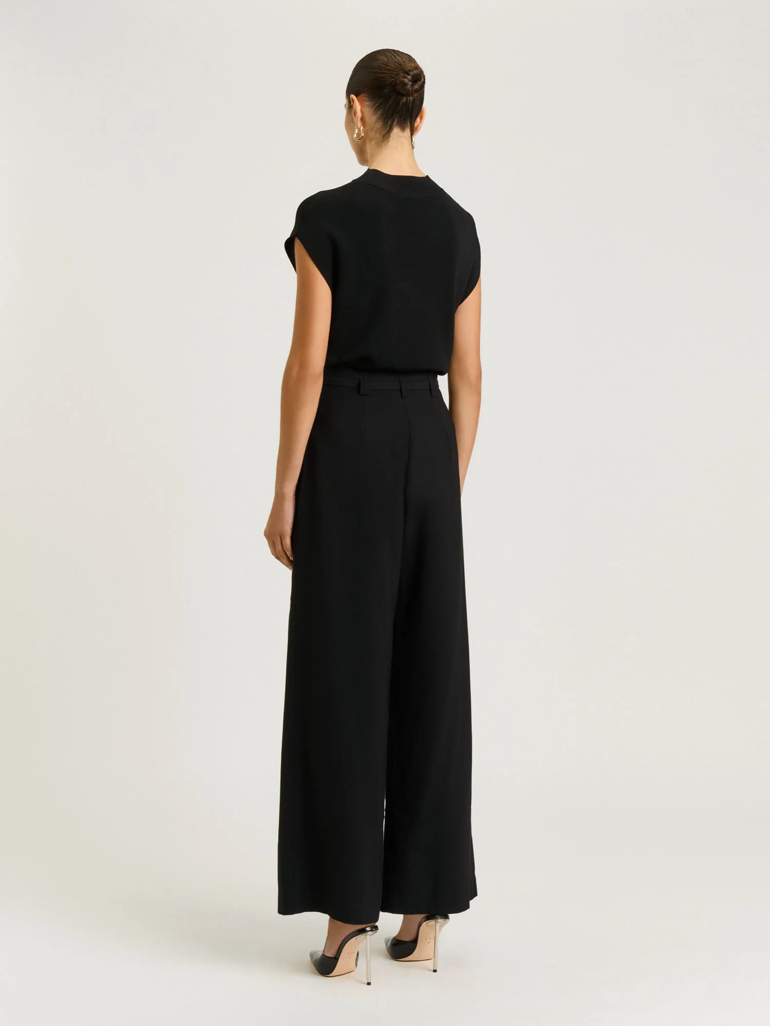 DRAPEY VISCOSE TWILL PLEAT TUCK PANT - Image 5