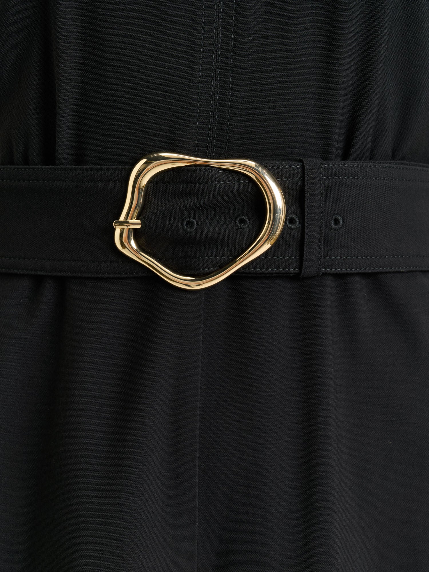 DRAPEY VISCOSE TWILL V NECK JUMPSUIT - Image 9